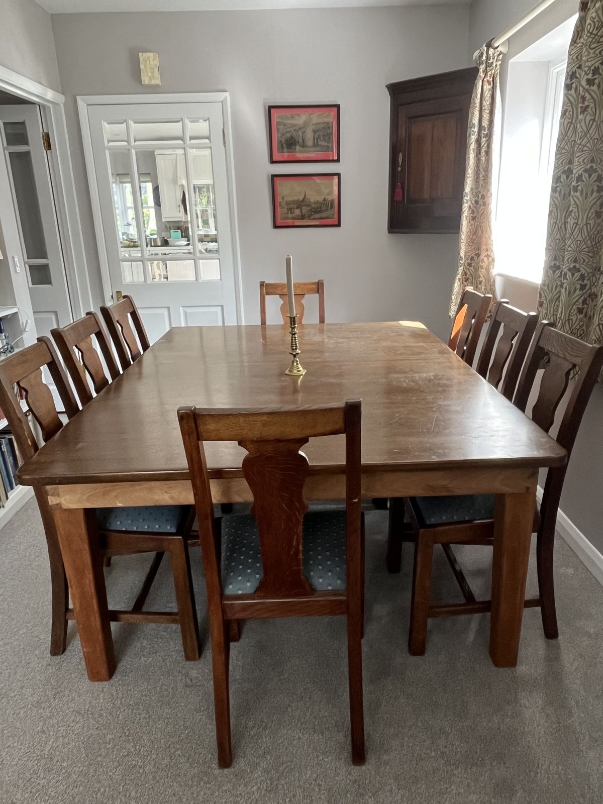 Vintage Hardwood Dining Chairs With Upholstered Seats photo furniture