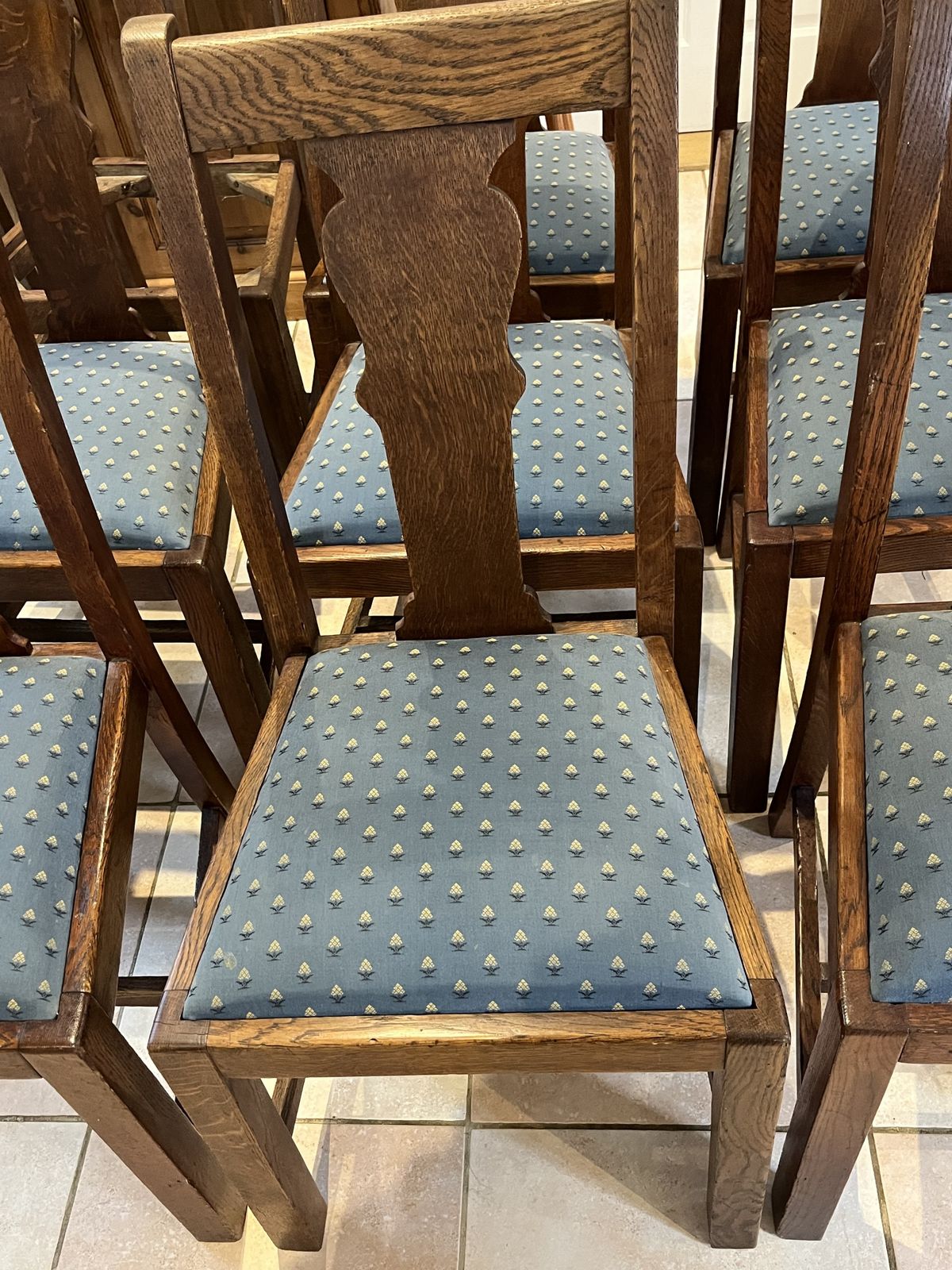 Vintage Hardwood Dining Chairs With Upholstered Seats photo 825.0