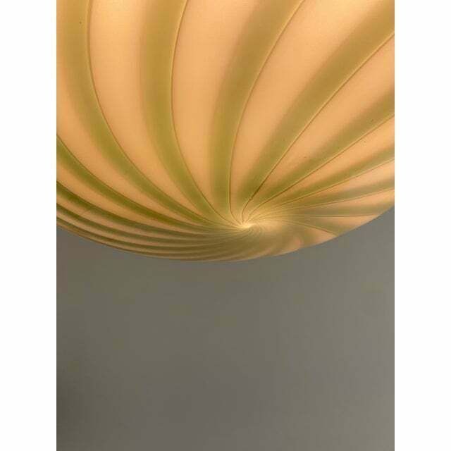 Contemporary Milky Green Sphere In Murano Glass Swirl Table Lamp photo furniture
