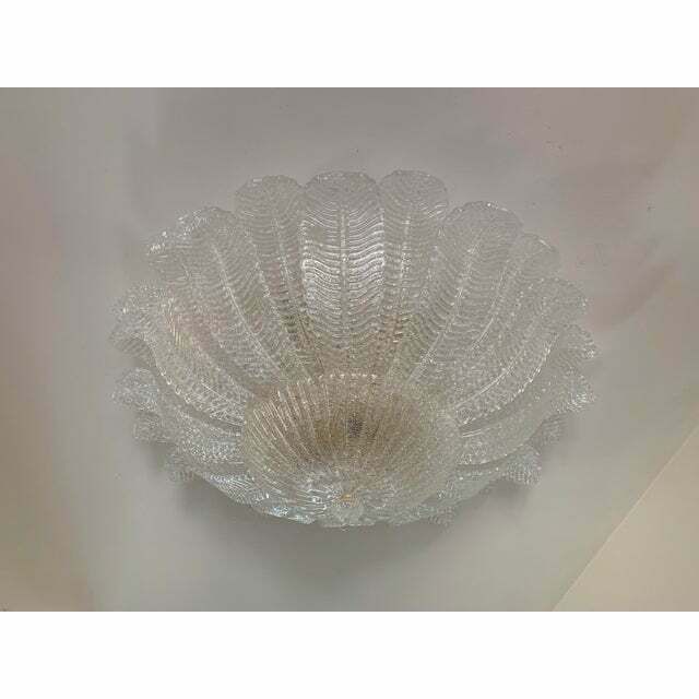 Italian Impressive Murano Glass Sputnik Chandelier Flush Mount, Lot Of 2 Or A Pair Of Chandeliers photo vintage