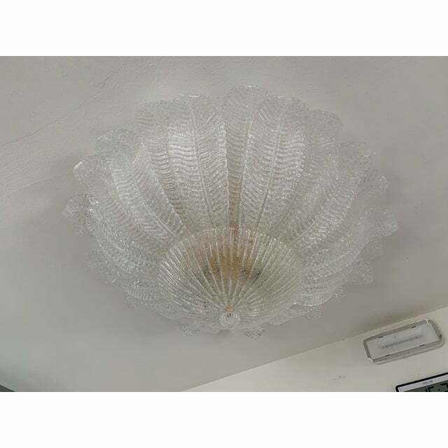 photo for sale Italian Impressive Murano Glass Sputnik Chandelier Flush Mount, Lot Of 2 Or A Pair Of Chandeliers