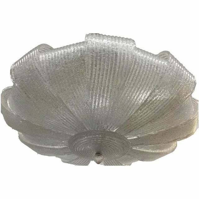 Contemporary Murano Glass Sputnik Chandelier Flush Mount, Mazzega Style, Lot Of 2 Or A Pair Of Chandeliers photo vinterior