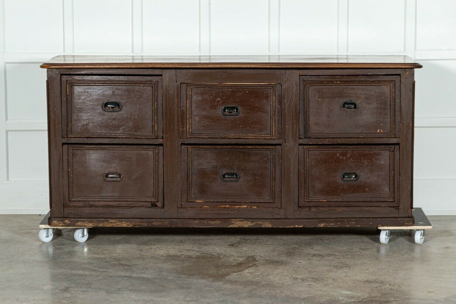 Large 19thc French Mahogany & Pine Painted Counter Drawers photo 7648.0