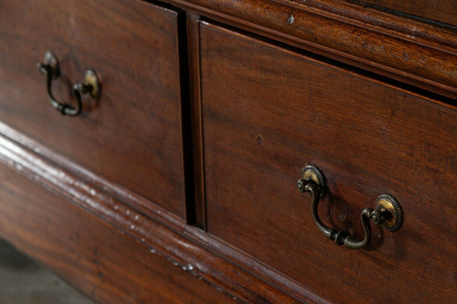 Large 19thc English Mahogany Glazed Bookcase photo vintage