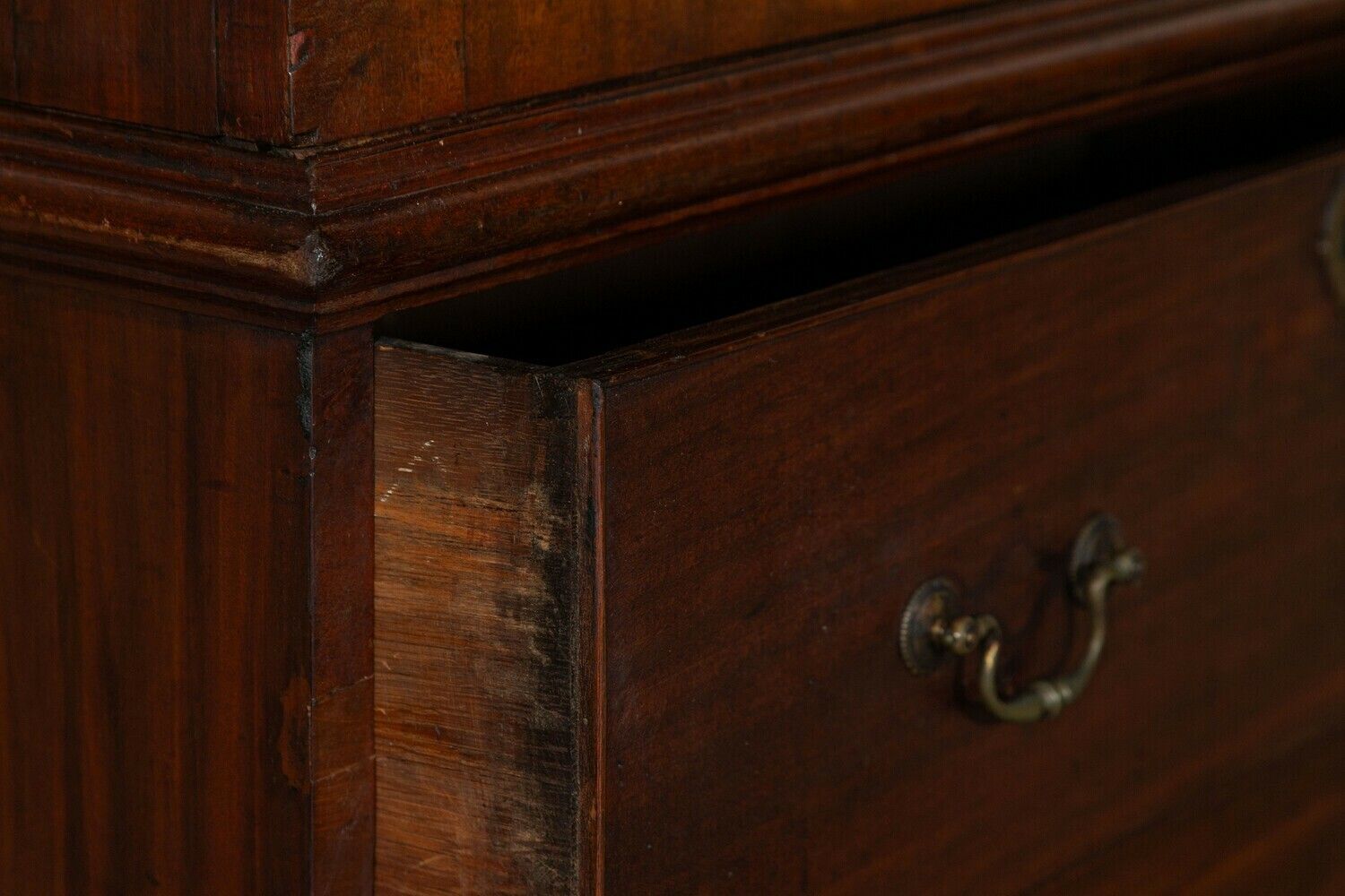 photo for sale Large 19thc English Mahogany Glazed Bookcase
