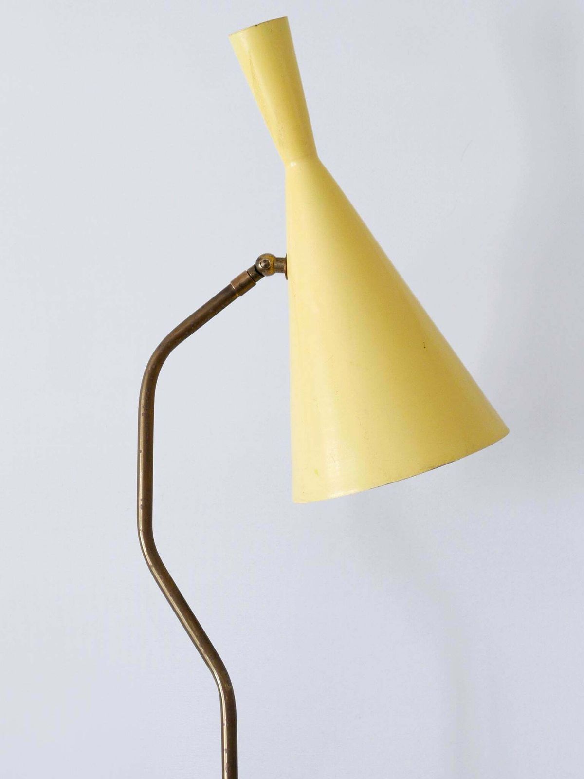Lighting Elegant Mid Century Modern Diabolo Floor Lamp Or Reading Light Austria 1950s photo