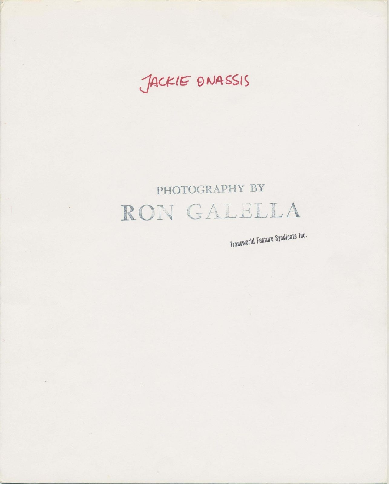 Ron Galella Jackie Kennedy; Street Photography; Circa 1970 photo Art