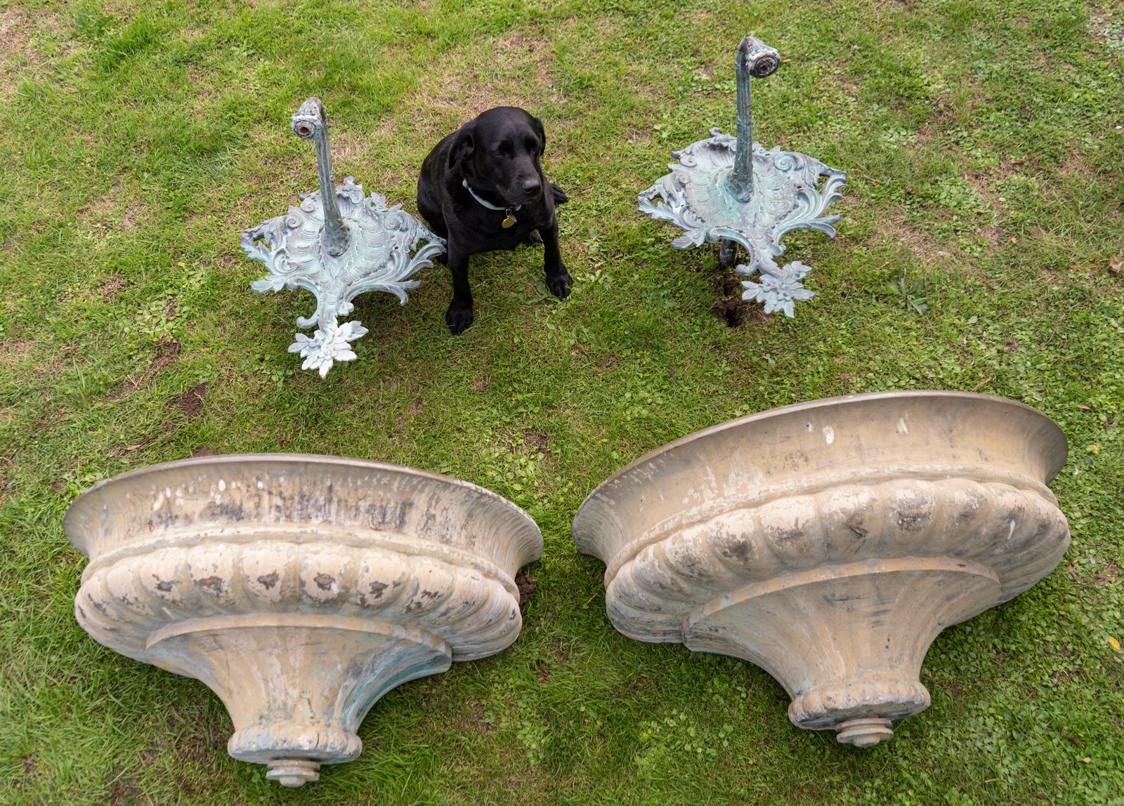 Large French Wall Bronze Fountains photo for sale