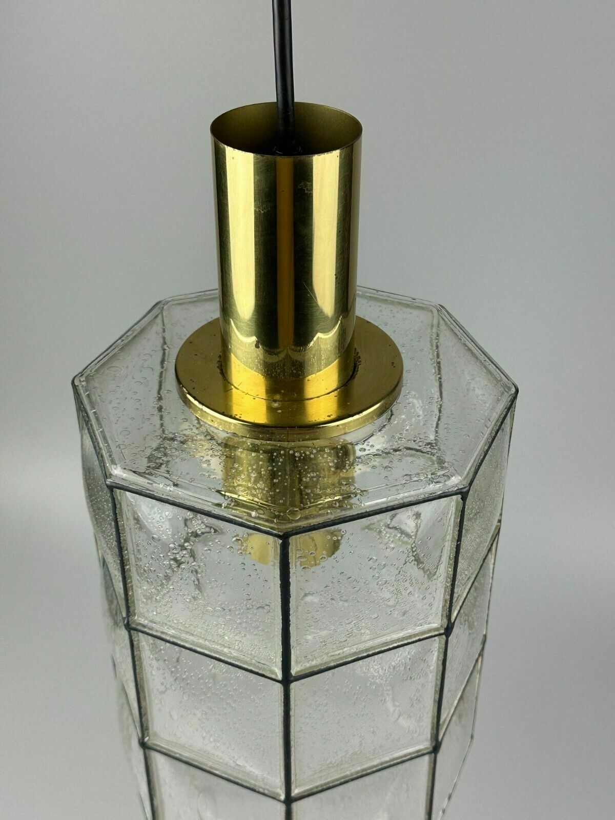 photo furniture 60s 70s Ceiling Lamp Glashütte Limburg Germany Glass & Brass Space Age