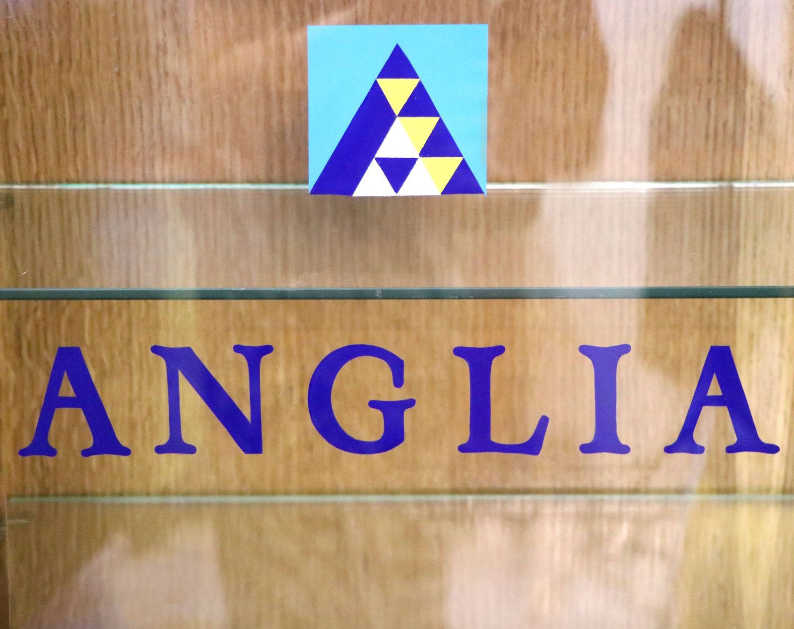 495.0 This Lovely Quality Mid Century Retro Display Cabinet Later Sign Written For Anglia Television. photo