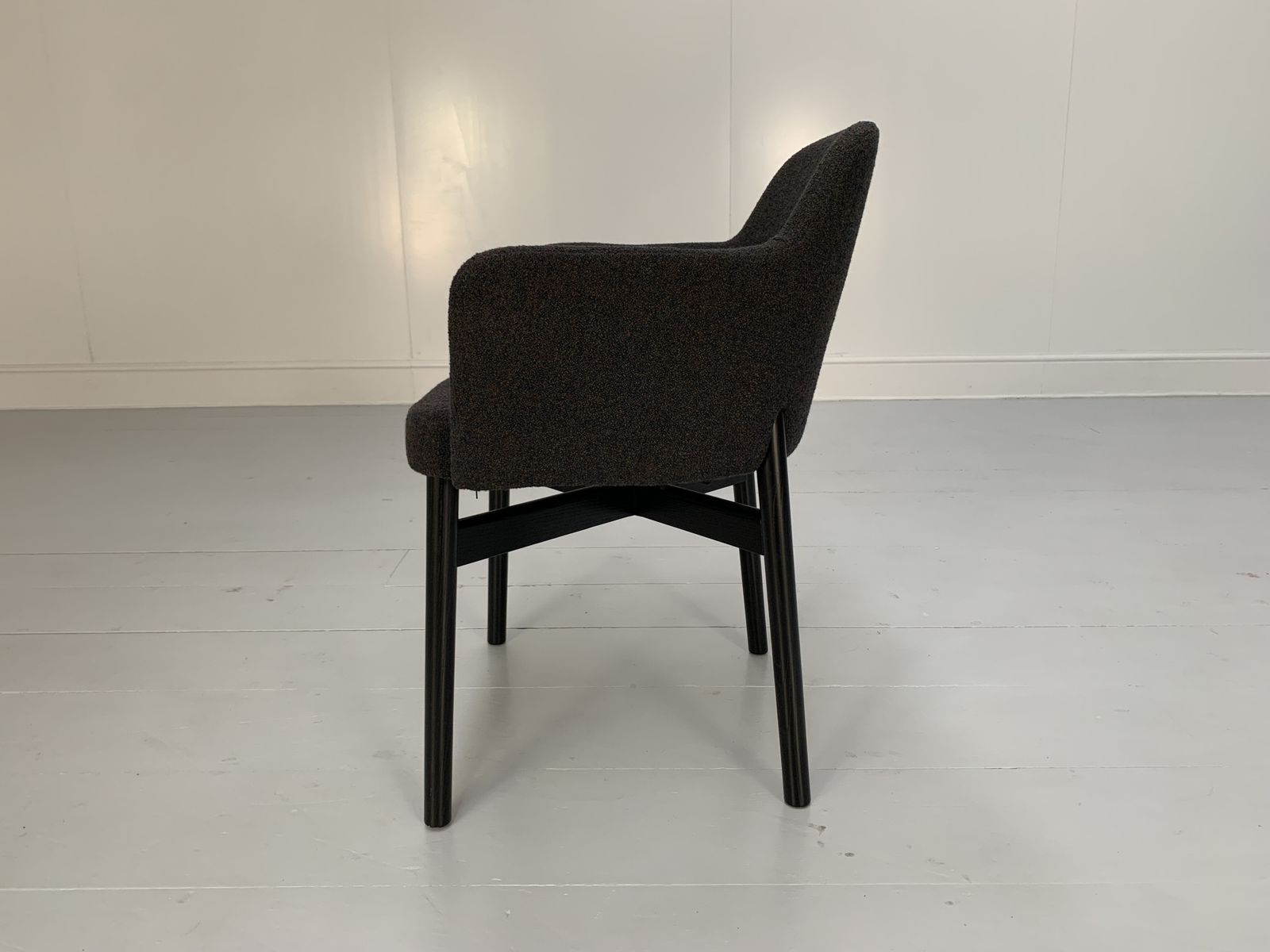 photo furniture Suite Of 12 Knoll Studio “Krusin 016” Armchairs – In Dark Boucle Wool