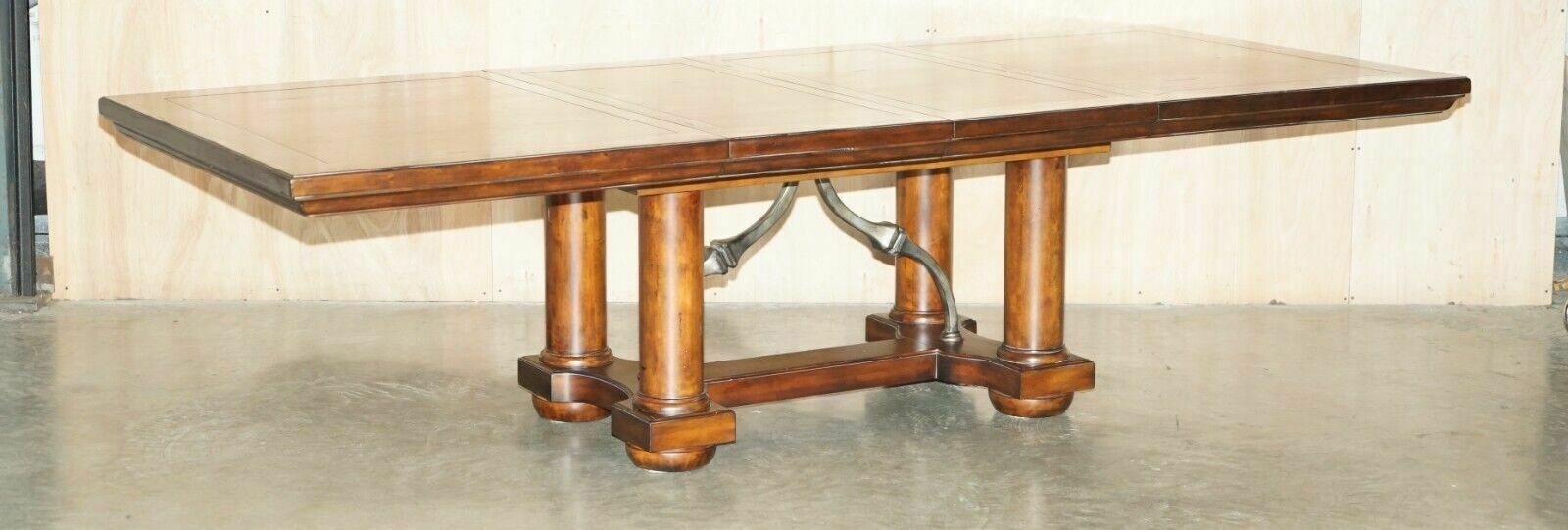 Exquisite Thomasville Safari Collection Extending Dining Table & Eight Chairs photo furniture
