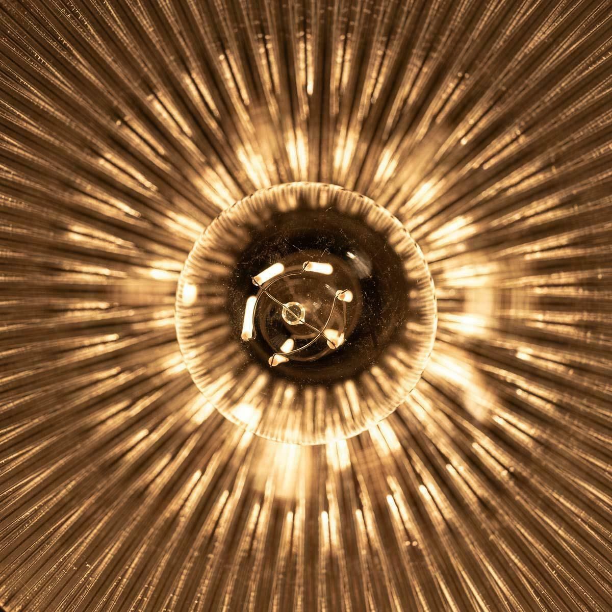 245.0 Reclaimed Holophane Prismatic Glass Church Lights With Brass Galleries photo