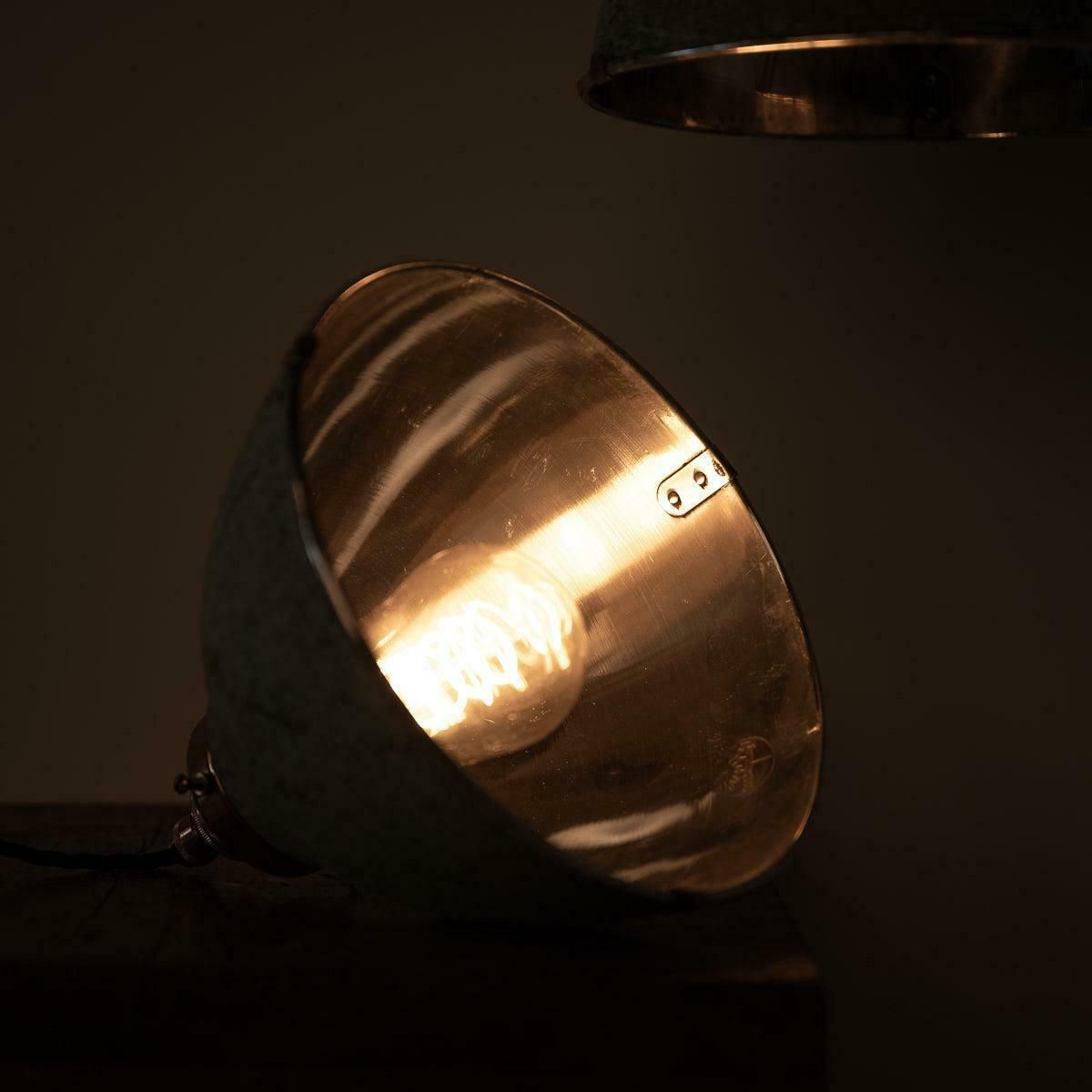Reclaimed Industrial Holophane Verdigris Coppered Spun Aluminium Pendant Lights photo vinterior