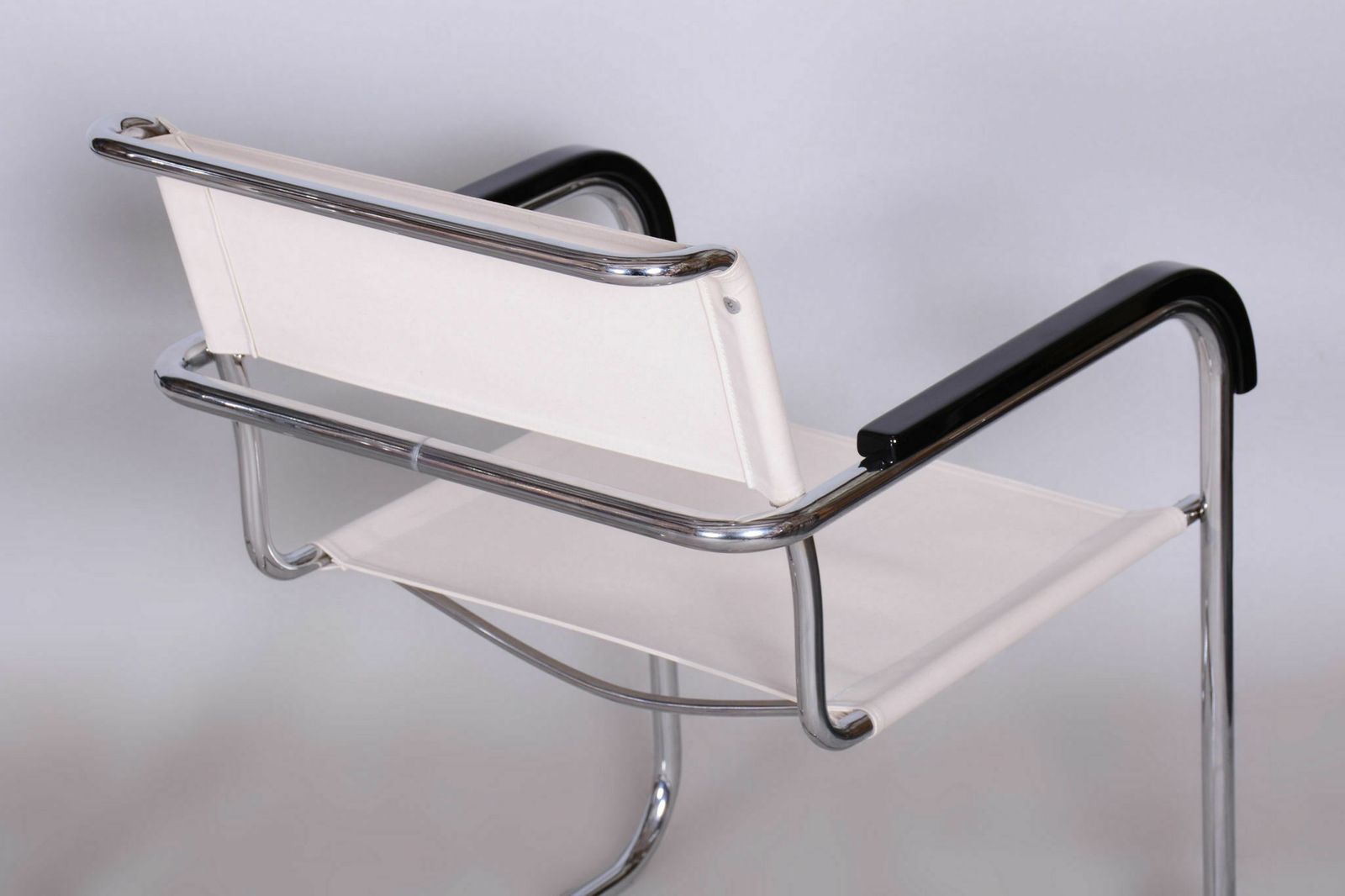 Restored Bauhaus Pair Of Armchairs, Thonet, Marcel Breuer, Chrome, Czechia, 1930s photo Furniture