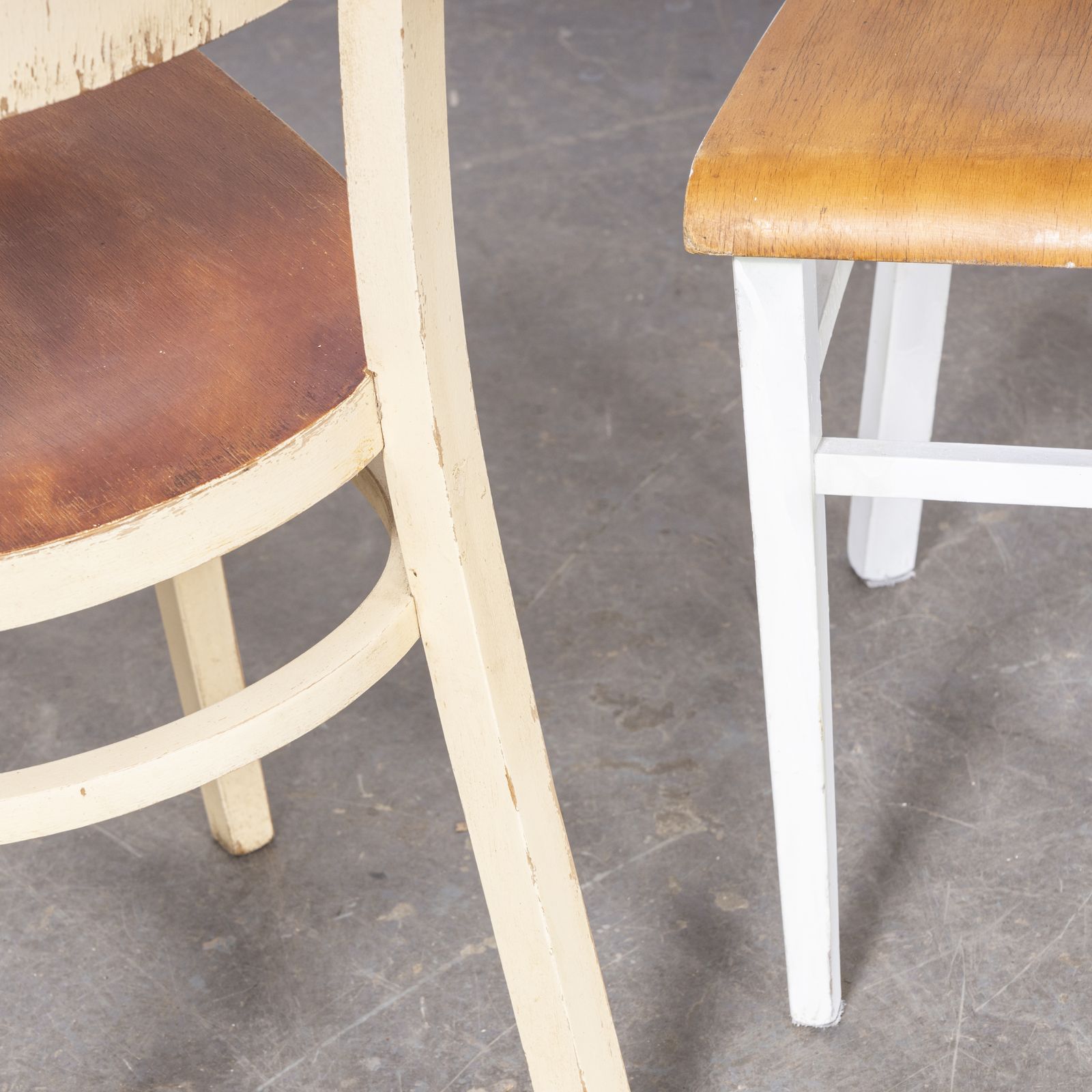 1950's Classic Elegant Bentwood Painted Dining Chair By Ton & Thonet photo vintage