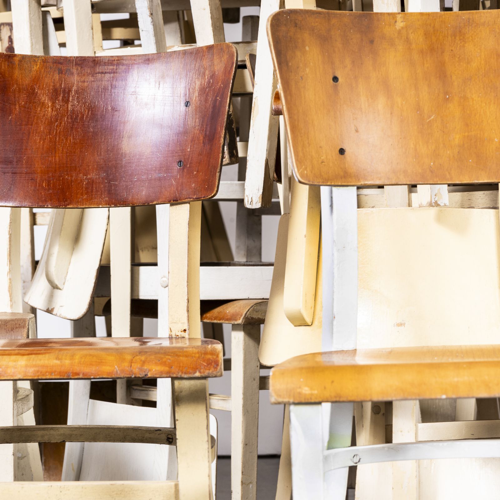 1950's Classic Elegant Bentwood Painted Dining Chair By Ton & Thonet photo for sale