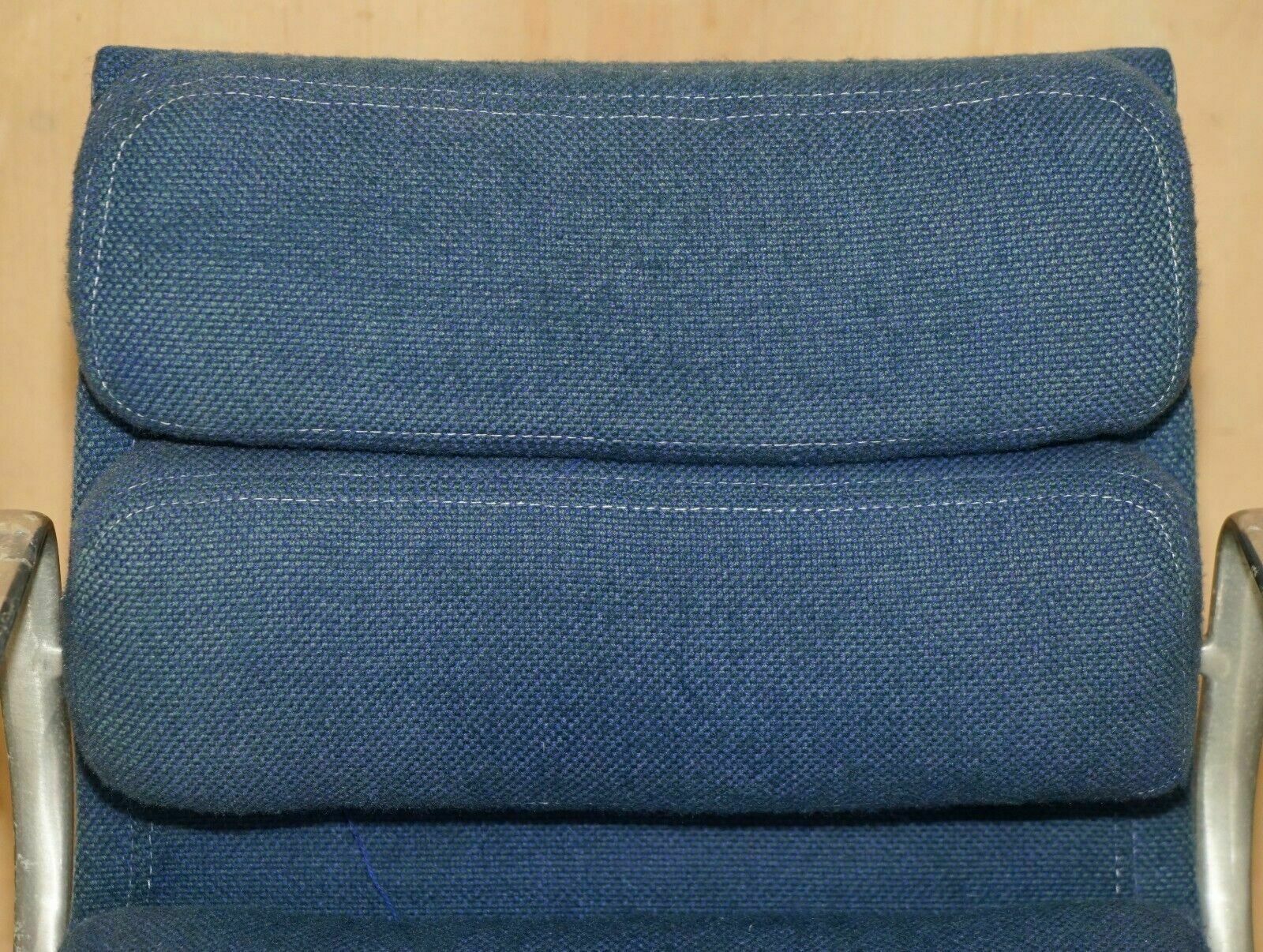 Rare Original Herman Miller Blue Linen Eames Ea217 Softpad Office Swivel Chair photo 1950.0