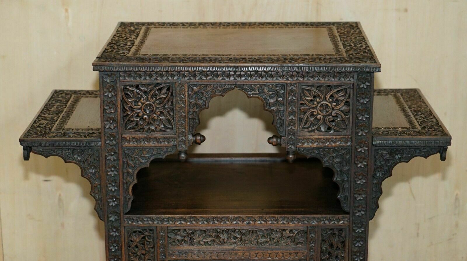 Fine Large Antique Hand Carved Liberty London Moorish Occasional Centre Table photo Furniture