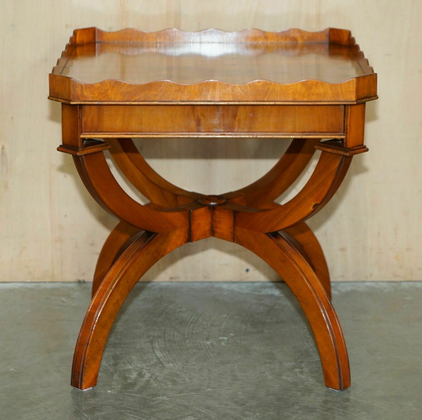 Pair Of Bevan Funnell England Burr Yew Side Tables Each With A Signle Drawer photo 1350.0