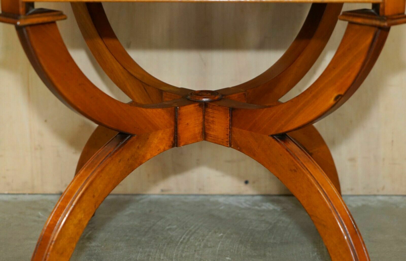 photo furniture Pair Of Bevan Funnell England Burr Yew Side Tables Each With A Signle Drawer