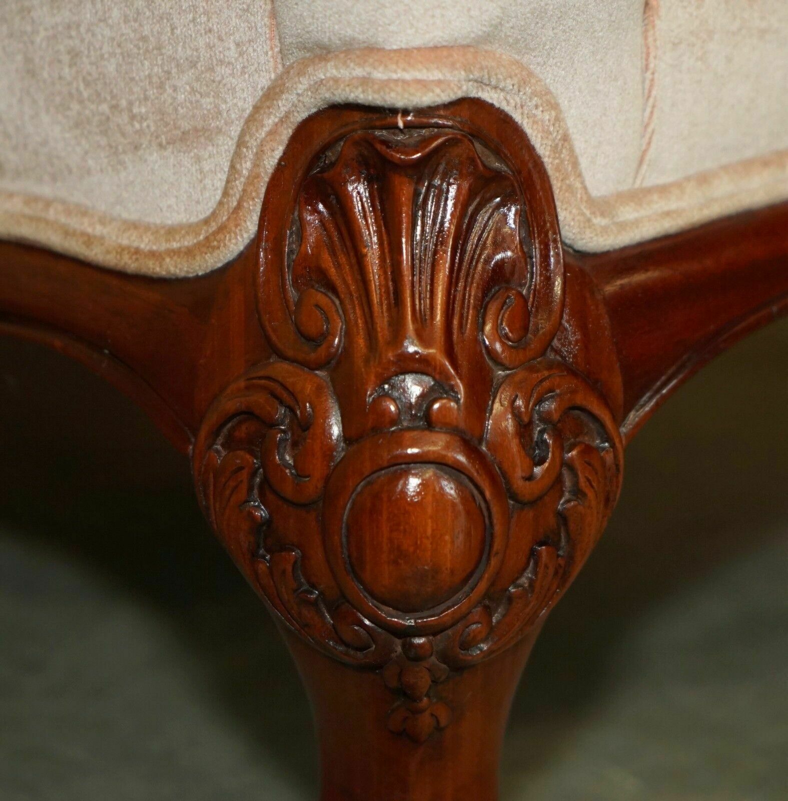 photo for sale Stunning Pair Of Victorian Style Claw & Ball Feet Floral Wingback Armchairs