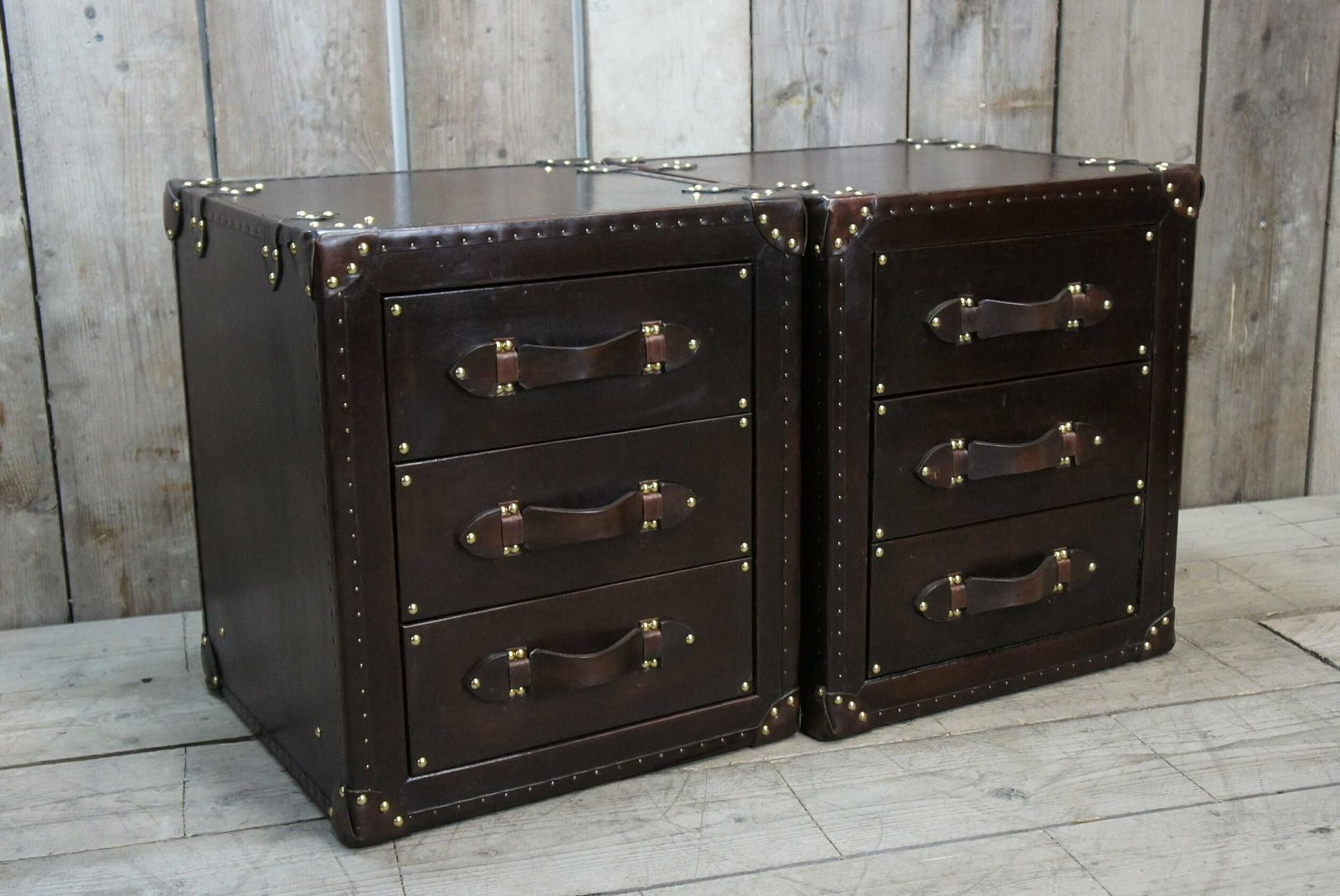 photo for sale Dark Brown Luxury Leather Bedroom Trunks, Bedroom Decor, Furniture Set, Console Tables