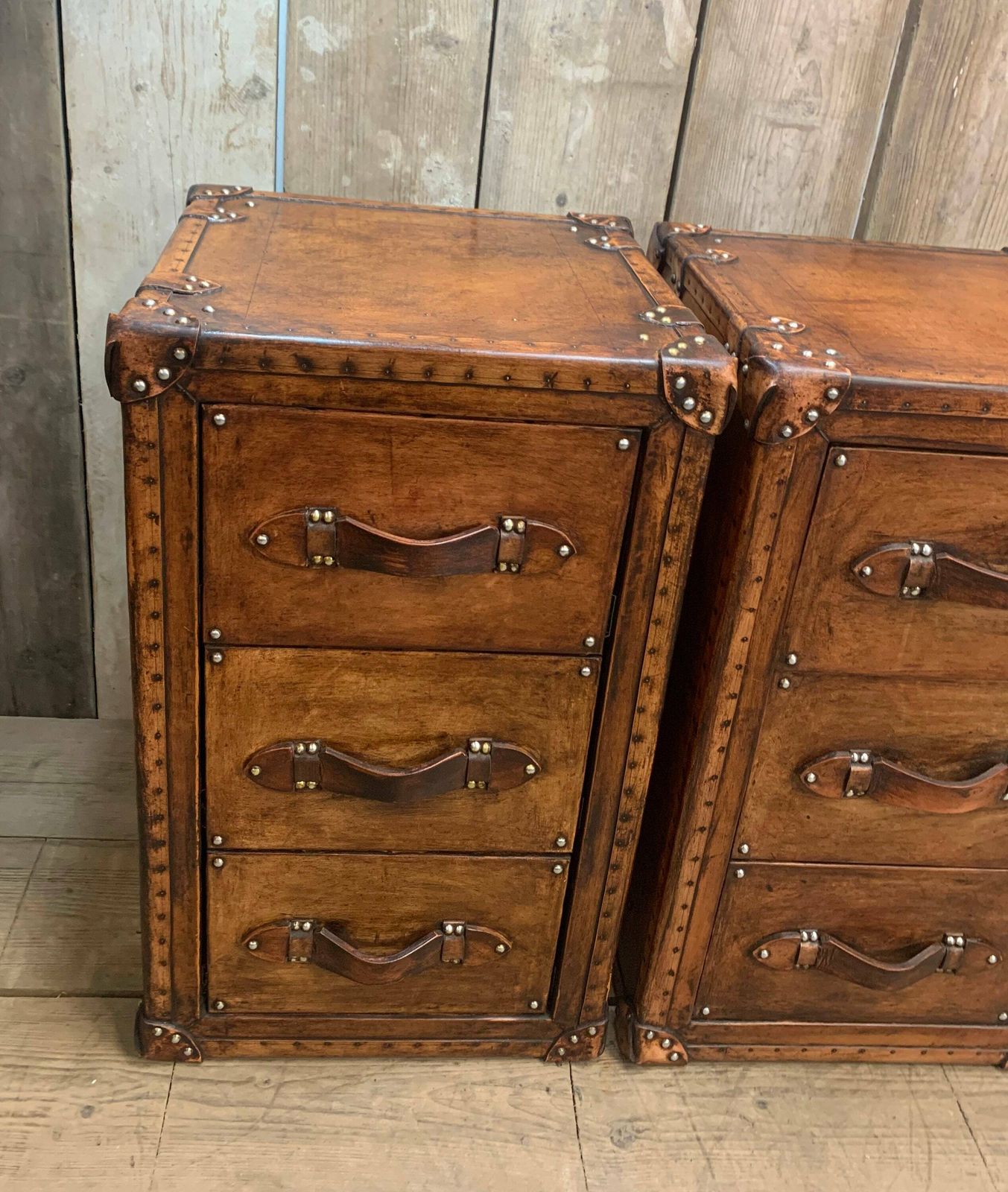 Leather Nightstands , Luxury Leather Bedroom Furniture , Bedroom Decor , Home Furnishings photo Furniture