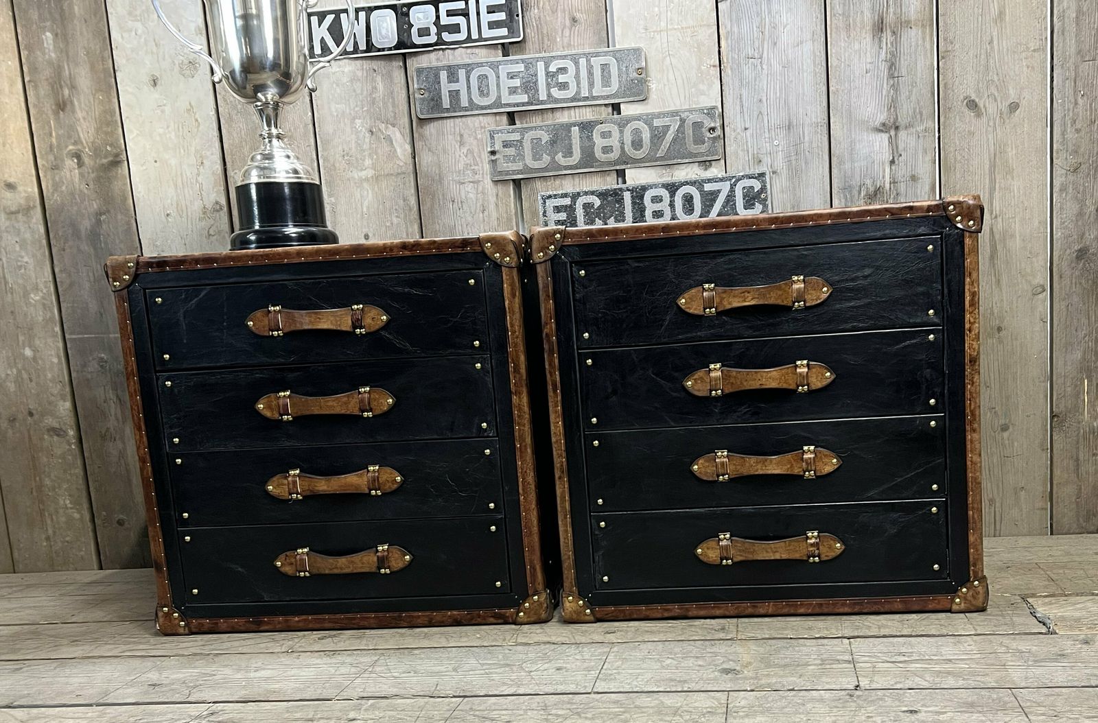 Manhattan Loft Space Luxury Leather Bespoke Night Stands Bedroom Decor Vanities Bedroom Furniture photo for sale