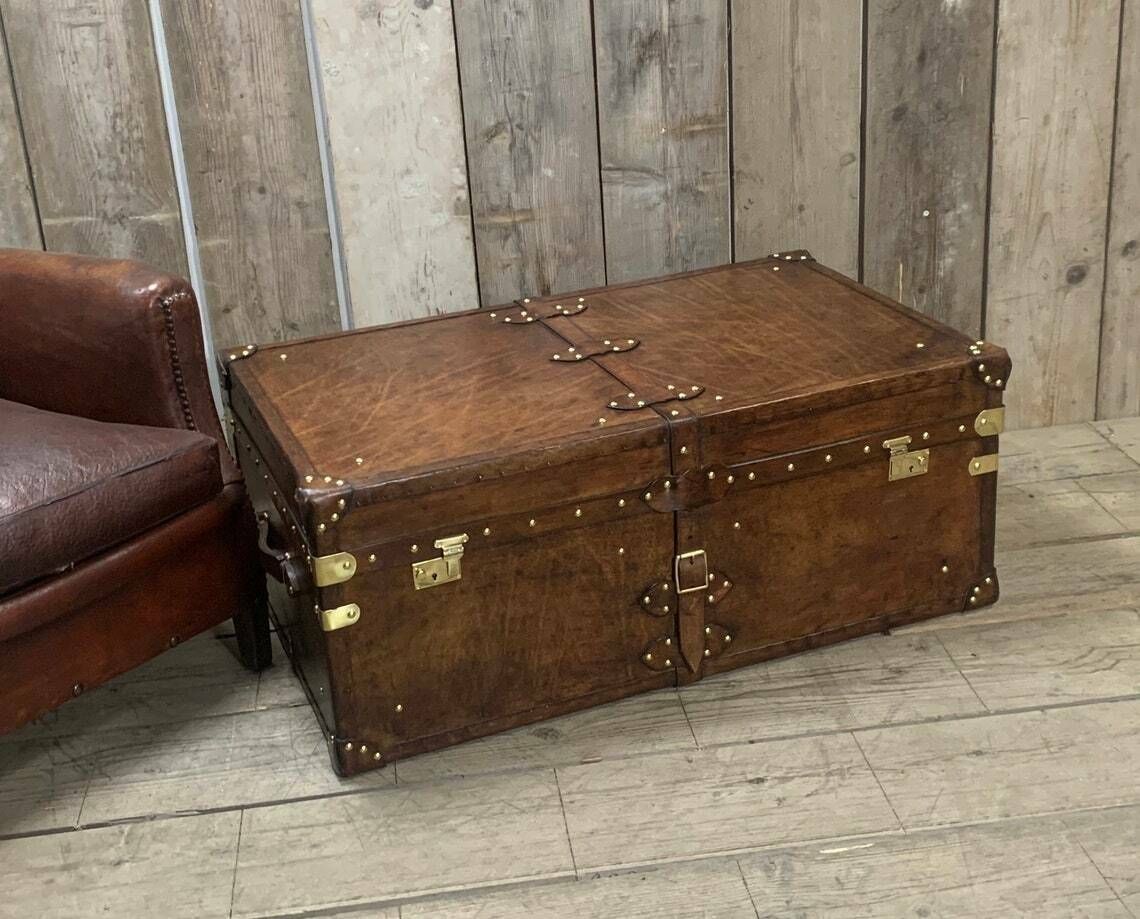 Luxury Large Coffee Table Trunk Luggage Interior Design Living Room Decor Furnishings photo furniture