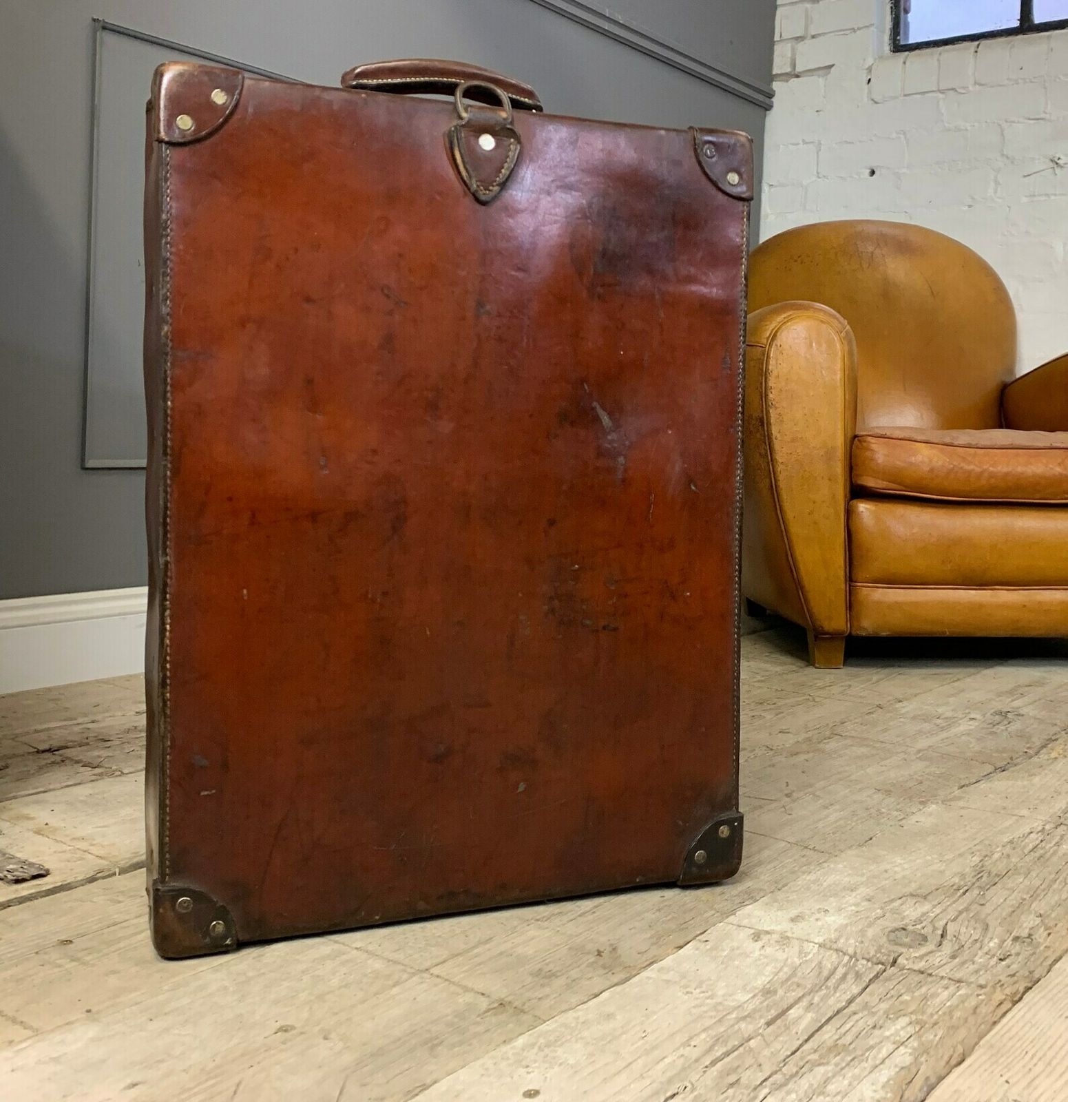 Luxury English Leather Large Shoe Trunk 12 Pairs photo for sale