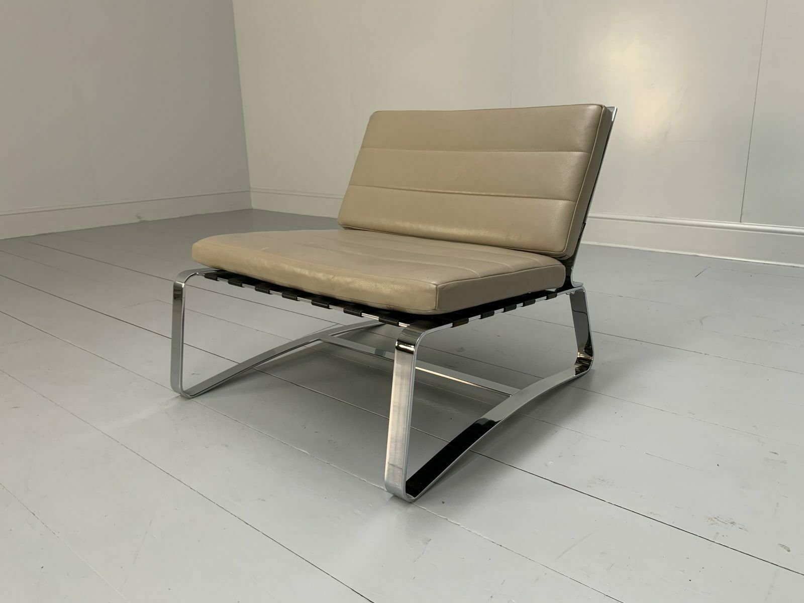 Minotti “Delaunay” Armchair – In Pale Brown “Pelle” Leather – Rrp £5000