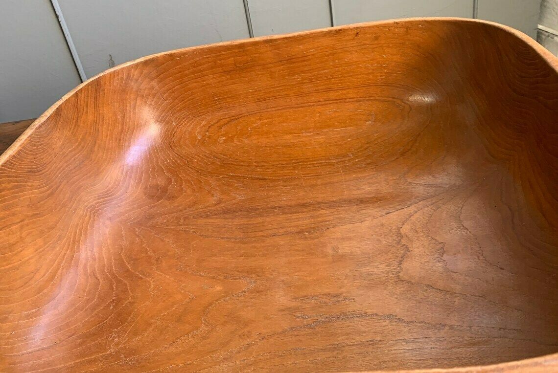 Huge Danish Teak Wooden Fruit Bowl Home Furnishings Centre Piece Kitchen Decor Wood photo buy