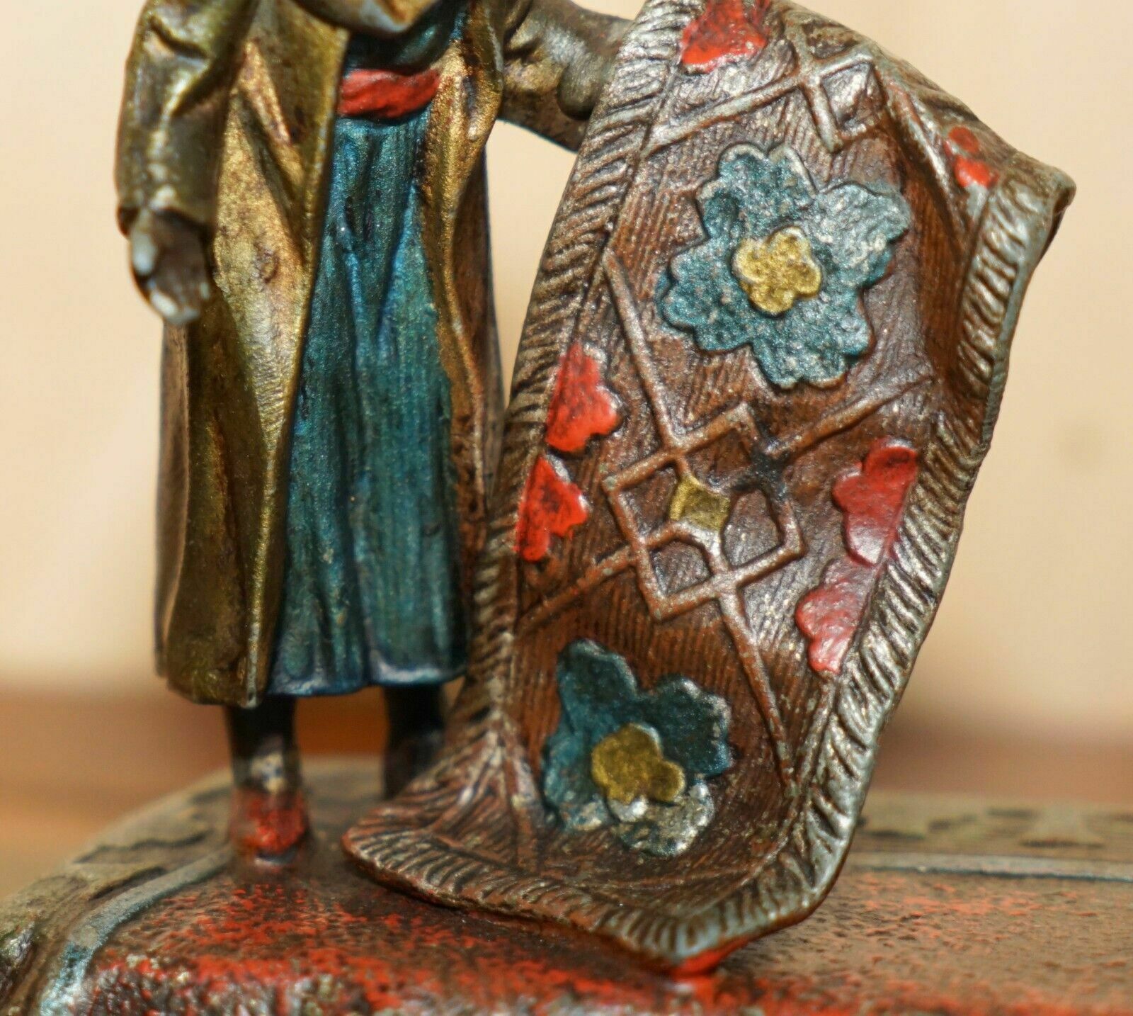 Austrian Cold Painted Bronzed Carpet Seller Ink Stand After Franz Bergman photo 500.0