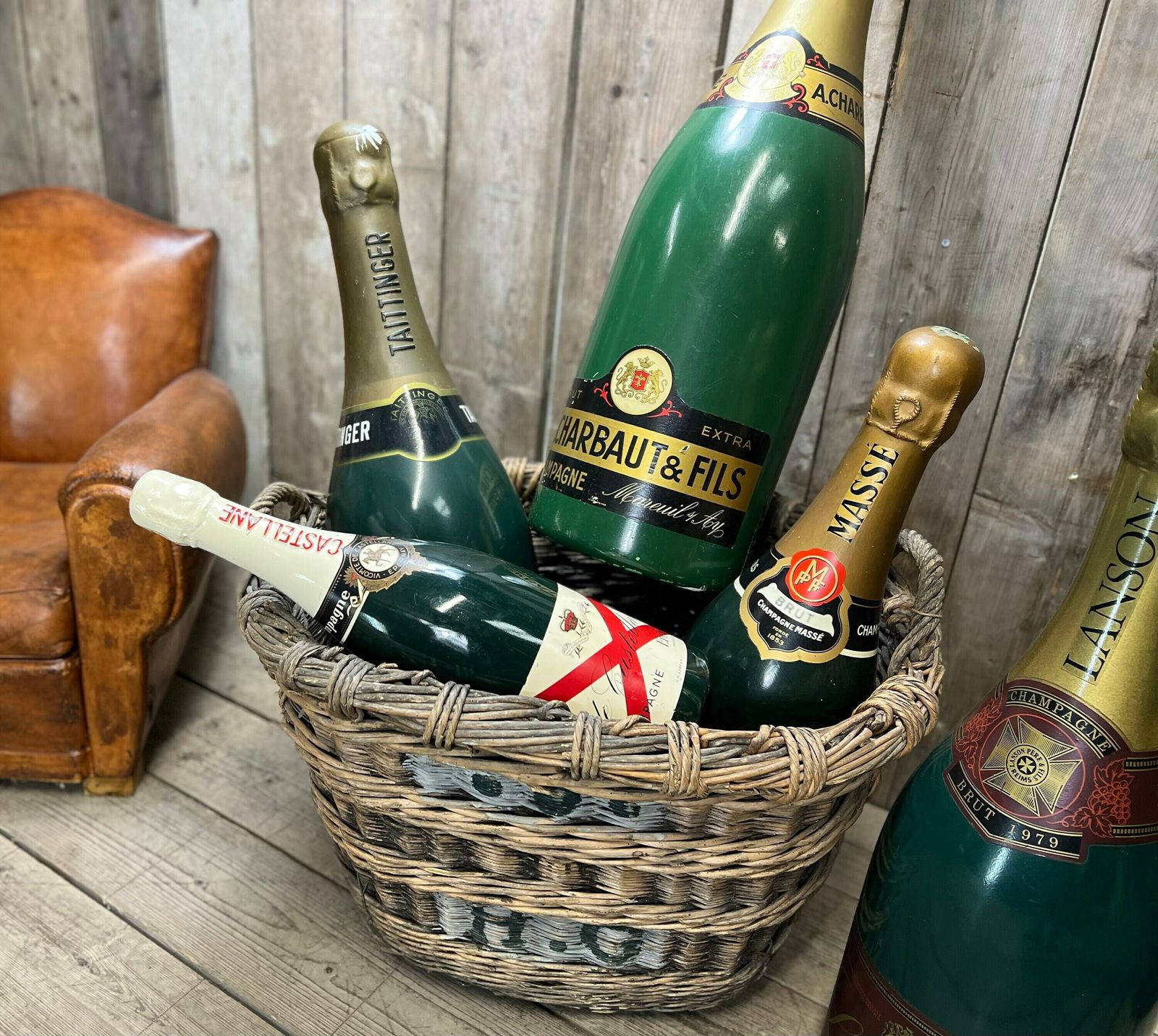 Champagne Bottles Huge Fibre Glass Brewery Display Bottles Extra Large Advertising Pub Ware photo buy