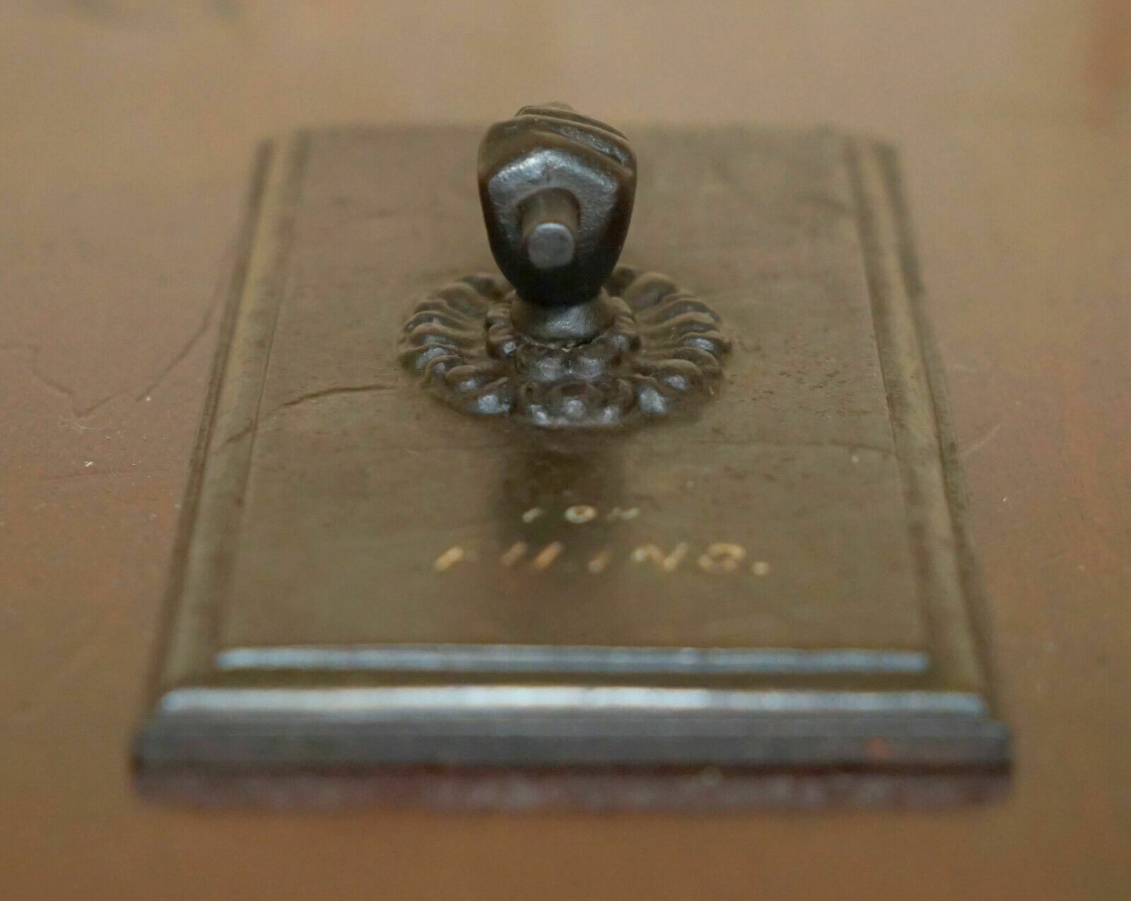 Rare Antique Victorian A Kenrick & Sons N°5 Clenched Fist Bronze Paperweight photo for sale