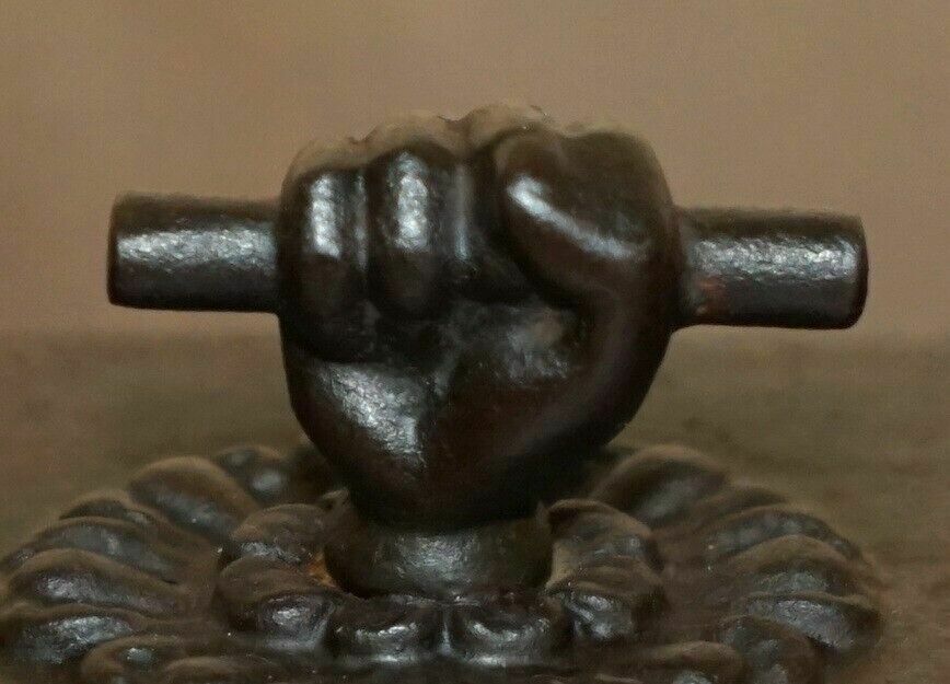 Home Decor Rare Antique Victorian A Kenrick & Sons N°5 Clenched Fist Bronze Paperweight photo