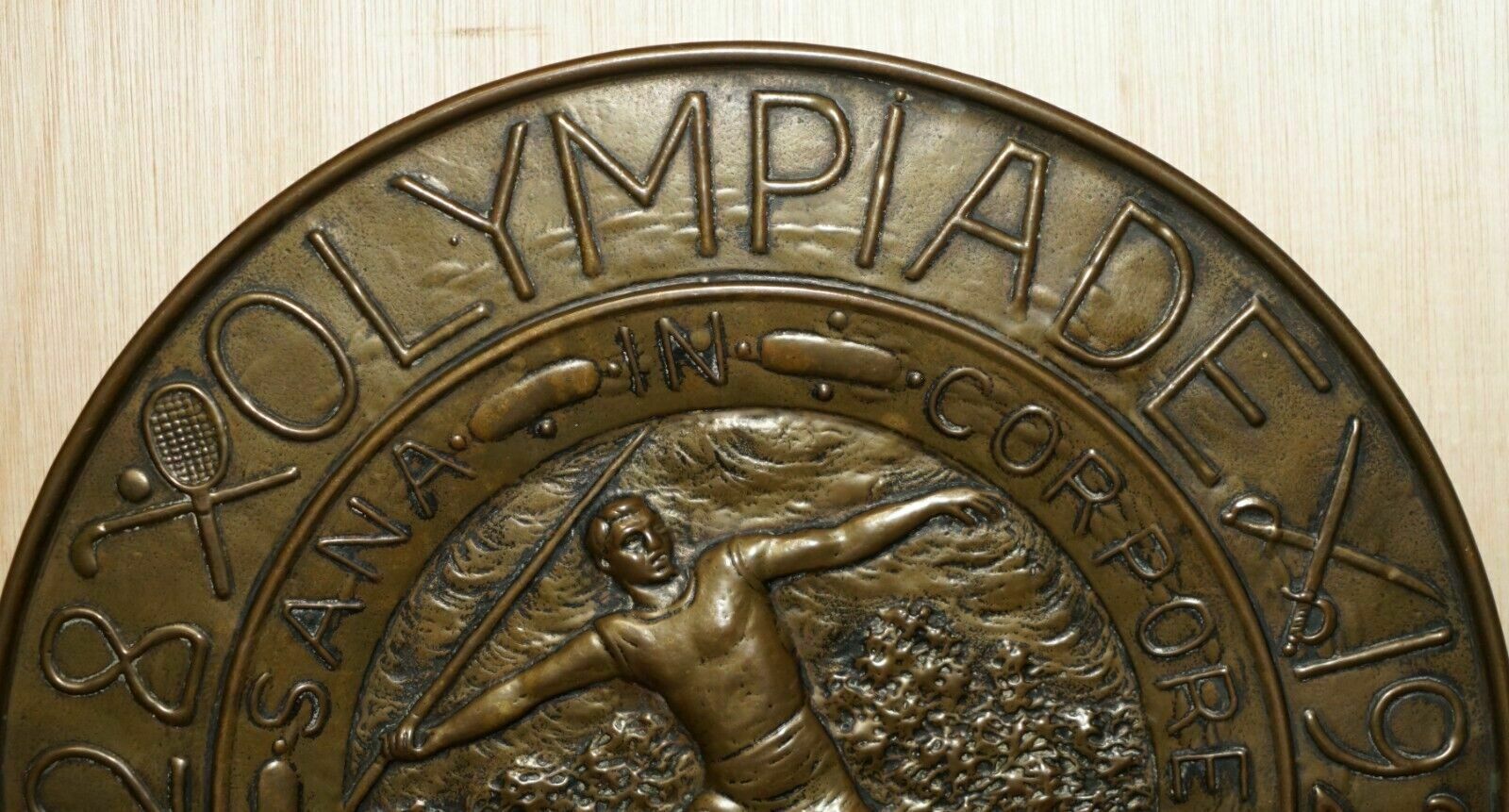 1928 Amsterdam Olympic Memorabilia Collectable Men's Javalin Hanging Plaque photo Art