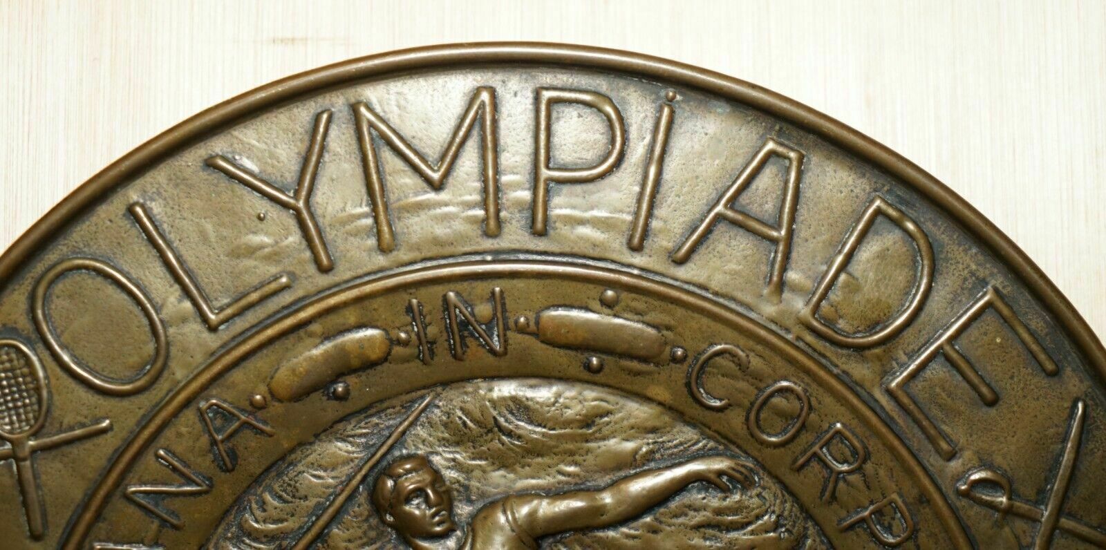 1928 Amsterdam Olympic Memorabilia Collectable Men's Javalin Hanging Plaque photo 150.0