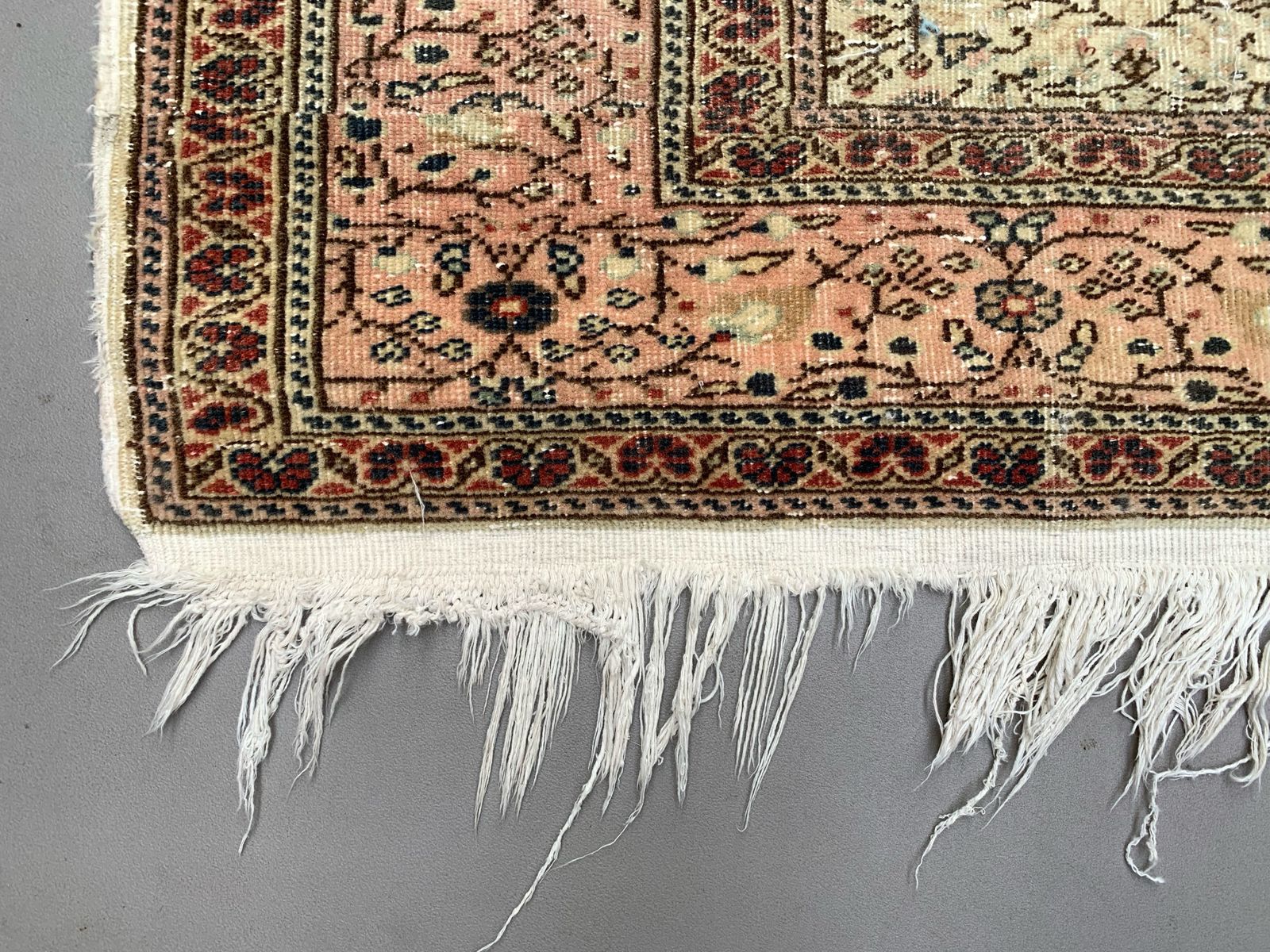 photo furniture Vintage Square Turkish Rug 245x200 Cm, Tribal Wool Carpet Larg