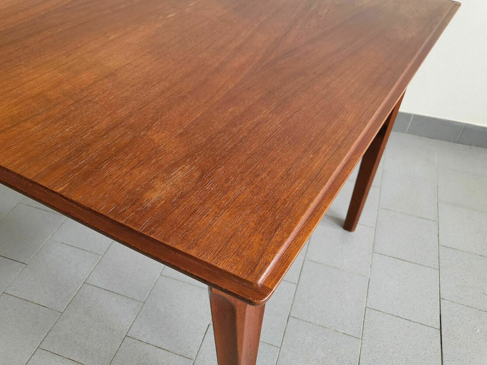 Vintage 1960 Danish Scandinavian Teak Dining Table For 12 People 60s 1960s photo vintage