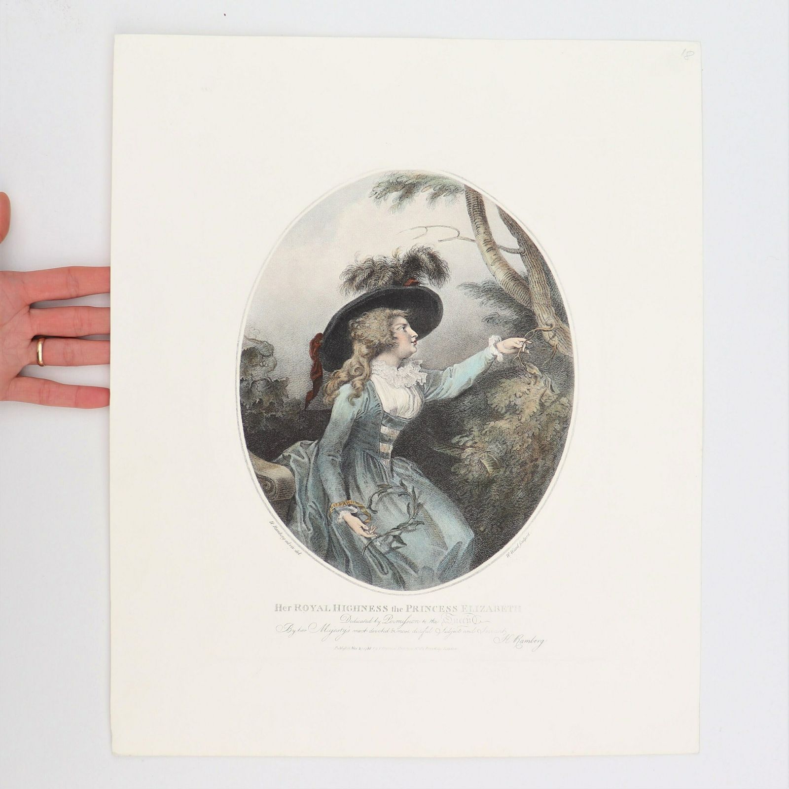 Antique Stipple Of Princess Elizabeth, Landgravine Of Hesse Homburg As Princess., Antique Royalty Engraving. photo 90.0