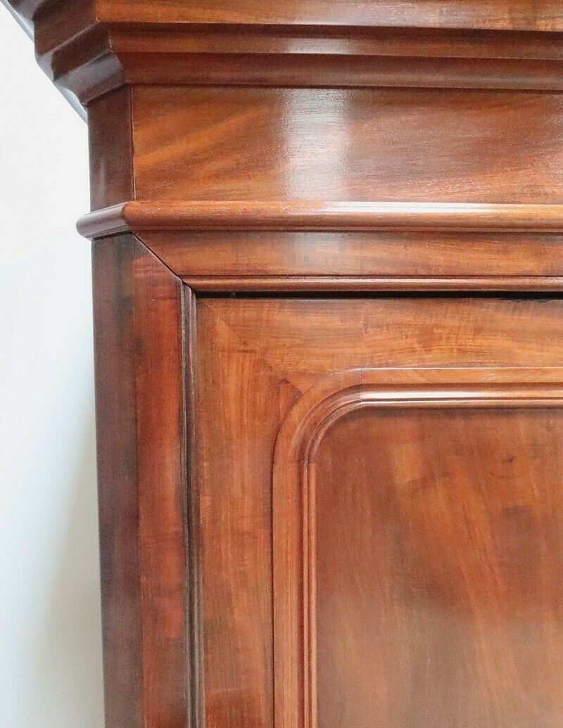 Narrow Mahogany Wardrobe – Late 19th Century photo vintage