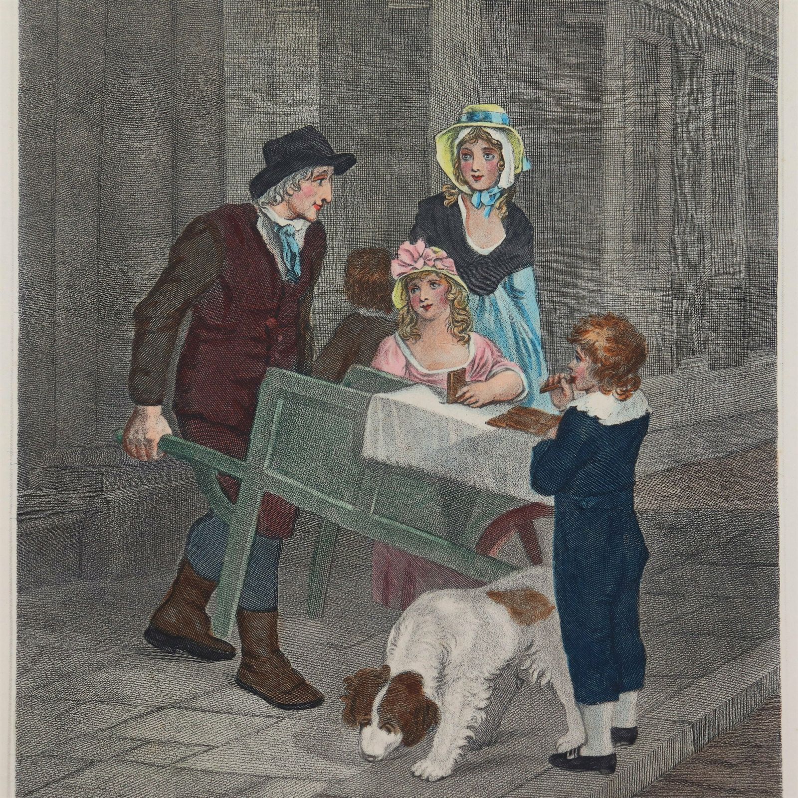 Antique Cries Of London Plate 12 Engraving Print Large Version Hot Spice Gingerbread Smoking Hot !, Unframed.
