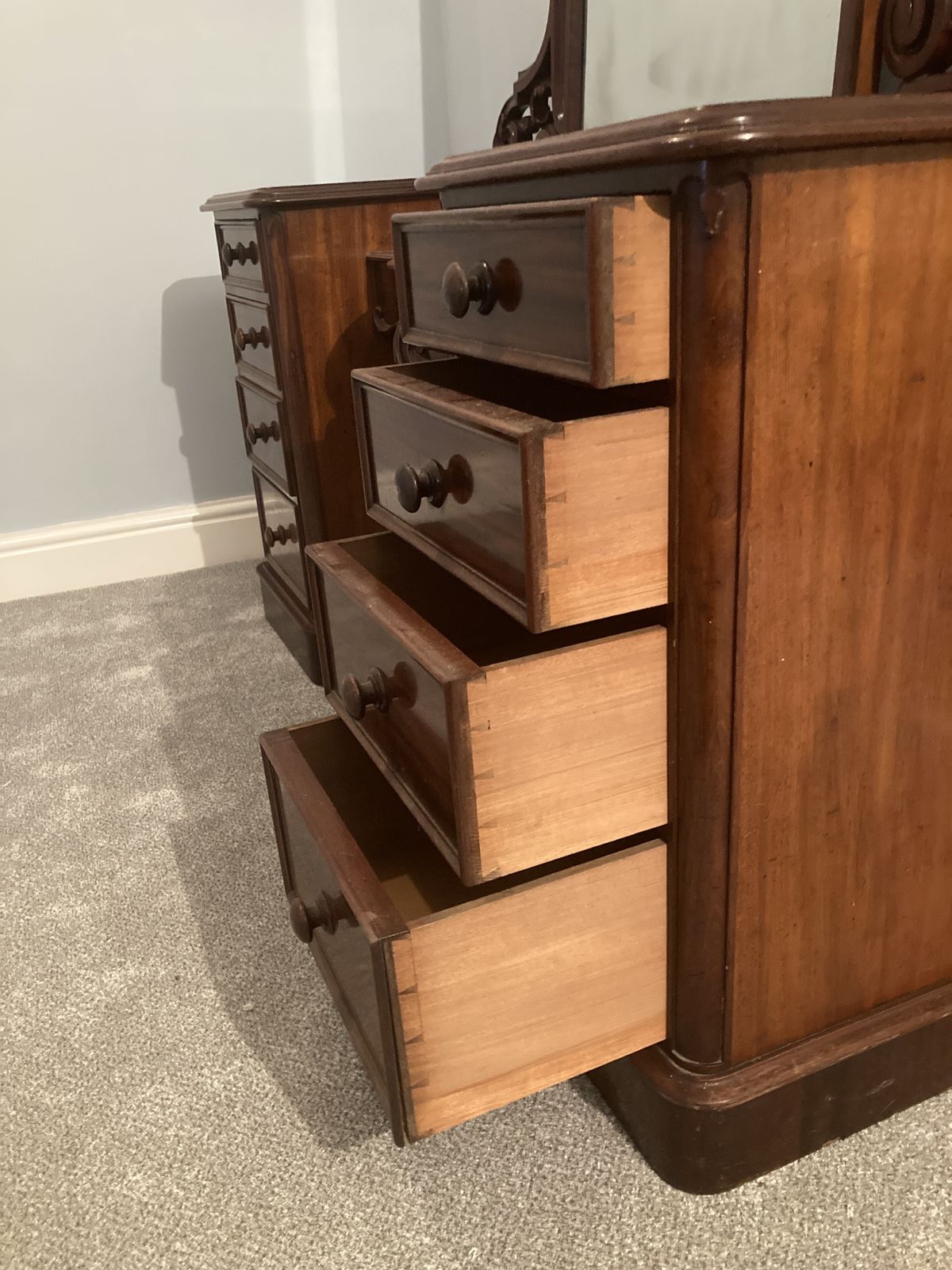 photo for sale Large Victorian Mahogany Duchess Dressing Table