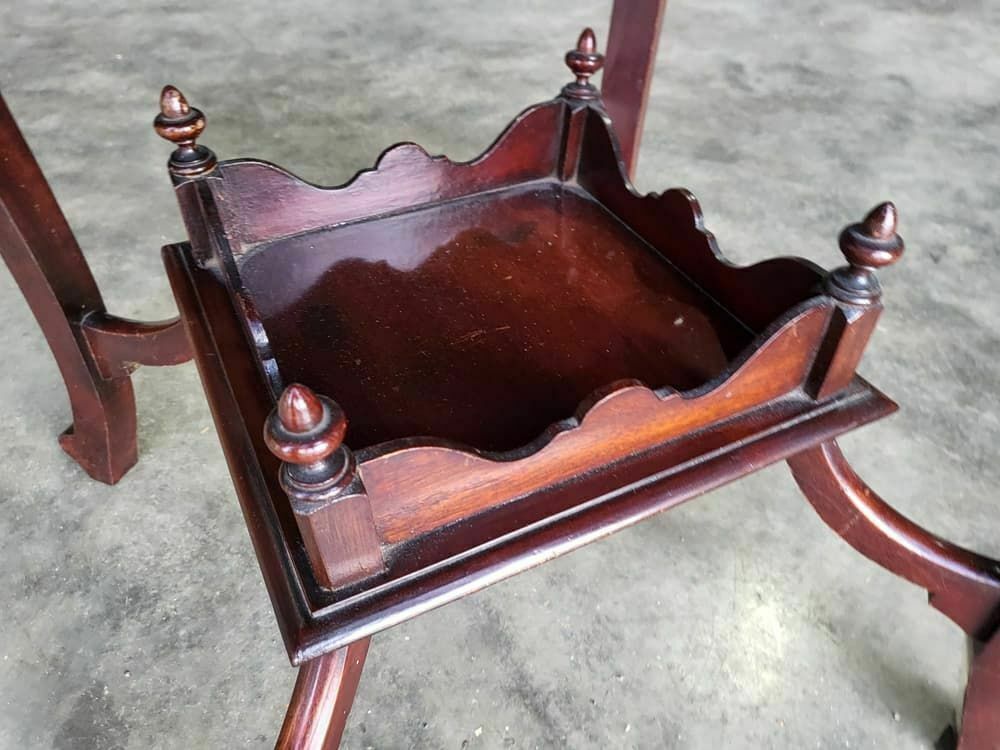 Antique Edwardian Mahogany 4 Drop Leaf Curved Occasional Tea Dining Card Table photo 260.0
