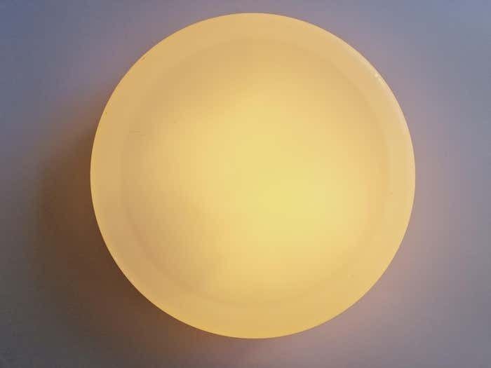 photo furniture Large Midcentury Flush Mount Milk Glass, Rzb Leuchten, Germany, 1970s