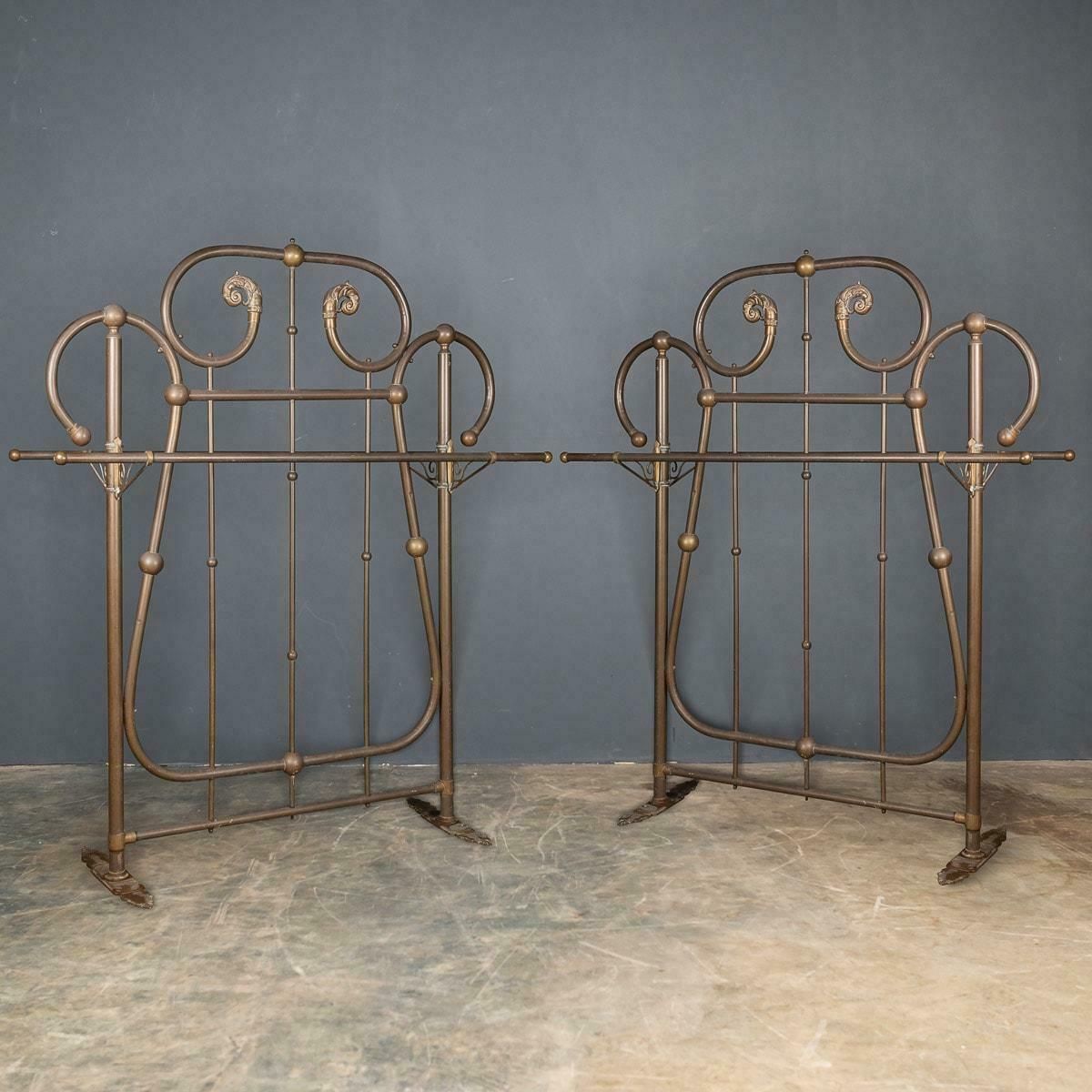19th Century Victorian Pair Of Brass Coat Stands, C.1890 photo furniture