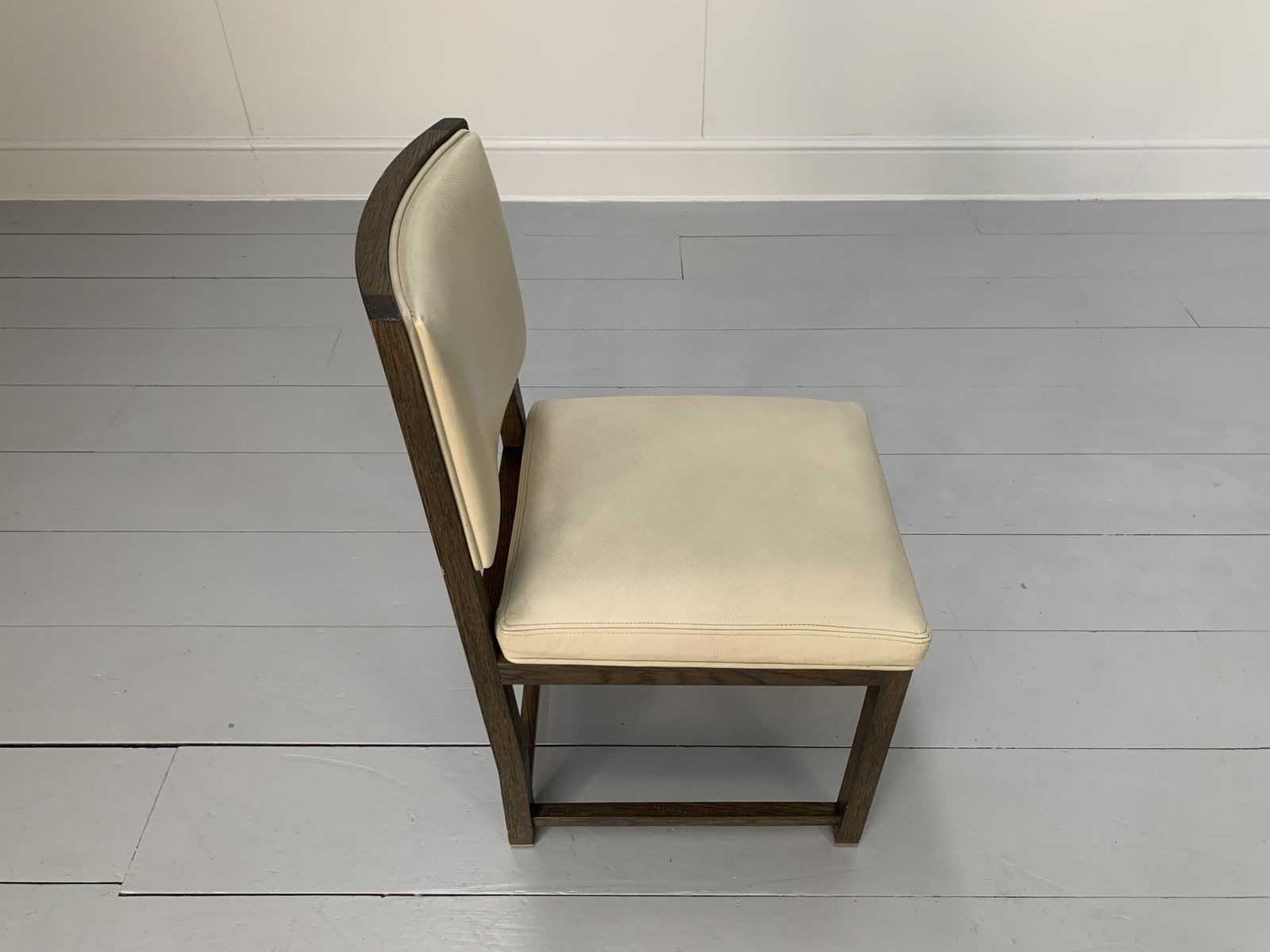 photo for sale 6 B&B Italia “Maxalto Simplice” Dining Chairs – In Oak & Leather