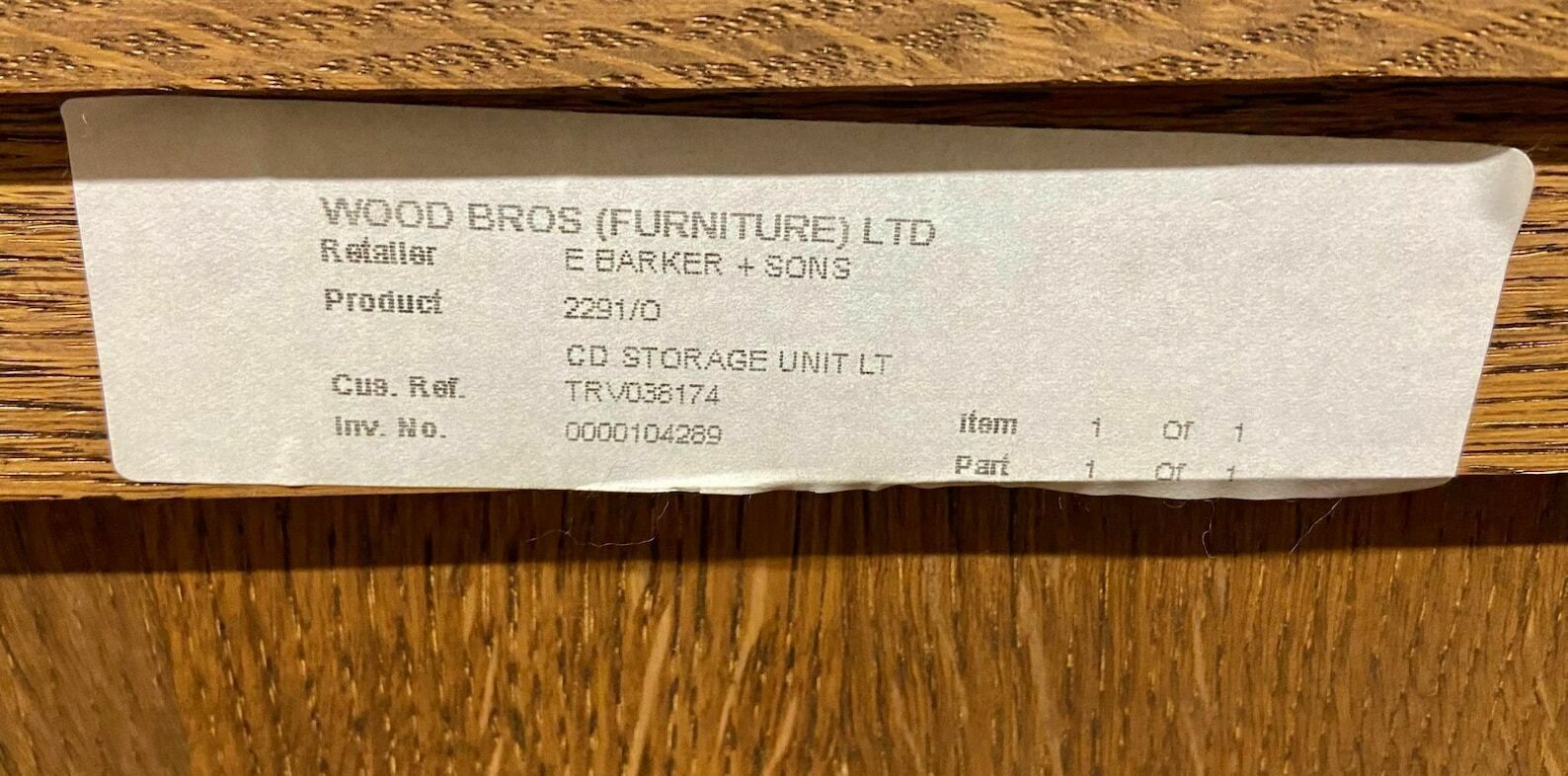 Vintage Old Charm Wood Brothers / Light Oak Cd Rack With Drawer / Made In England photo vinterior